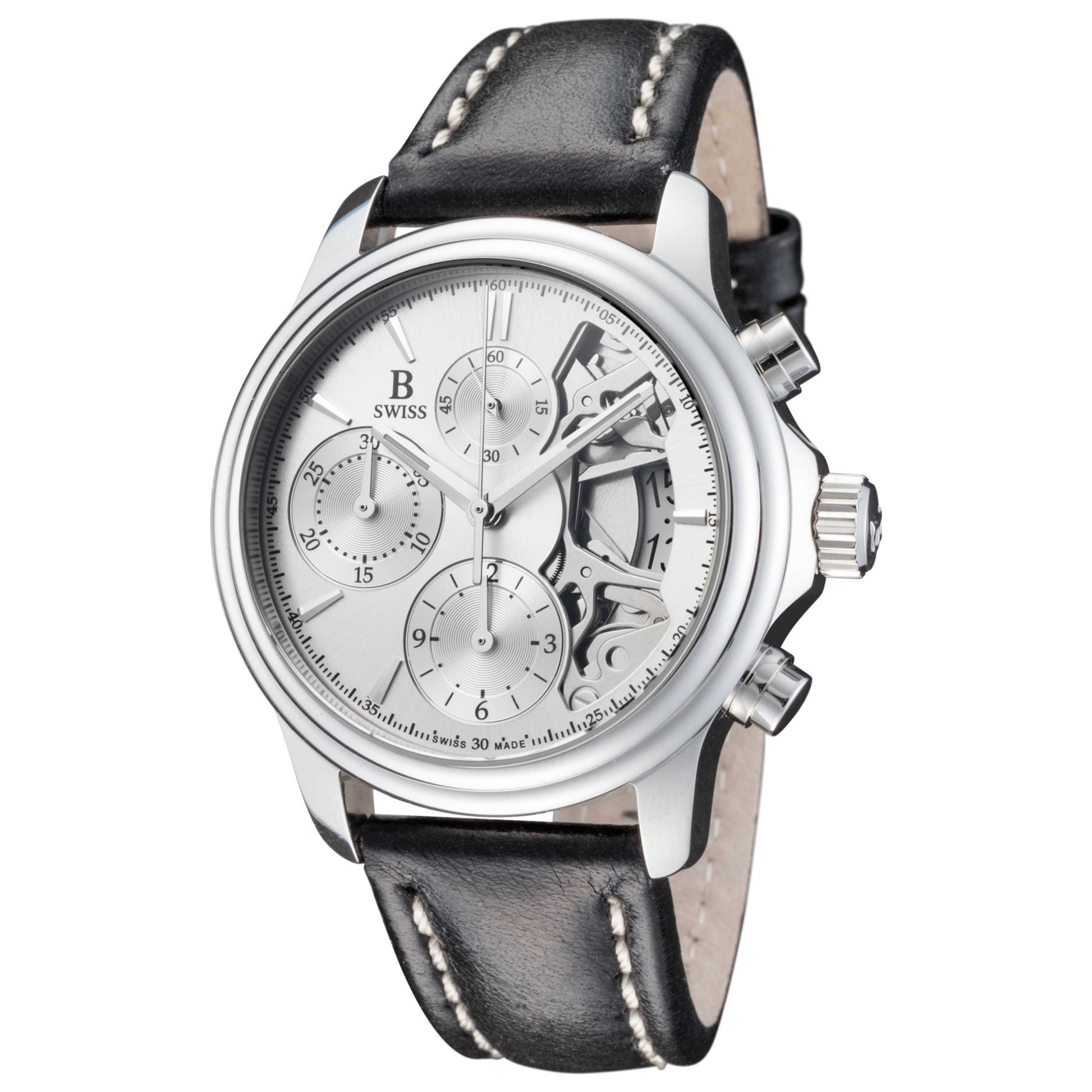 Front view of B Swiss Analog Men's Automatic Watch 00-50506-08-13-01