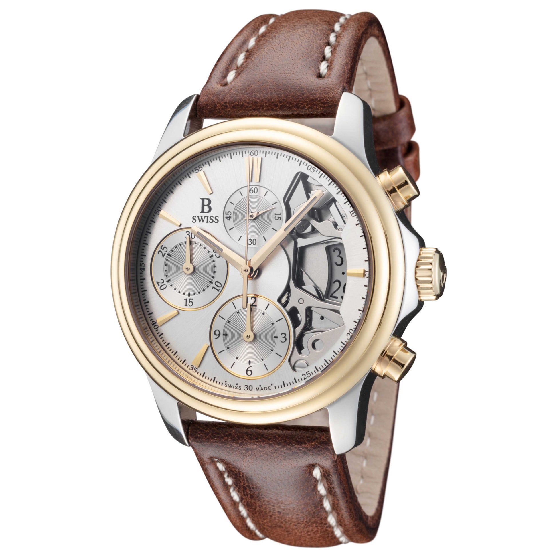 Front view of B Swiss Analog Men's Automatic Watch 00-50506-34-13-01