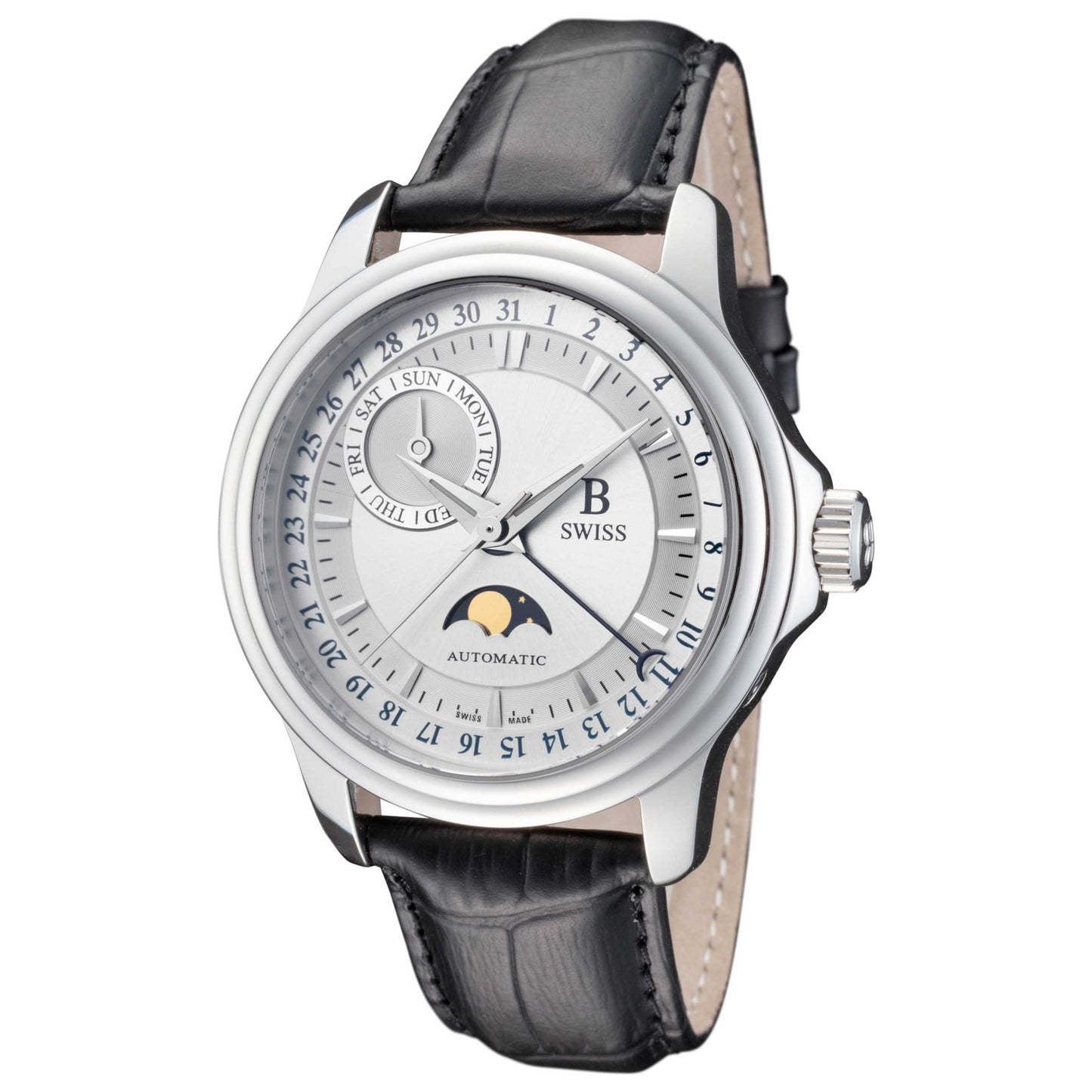 Front view of B Swiss Analog Men's Automatic Watch 00-50507-08-13-01