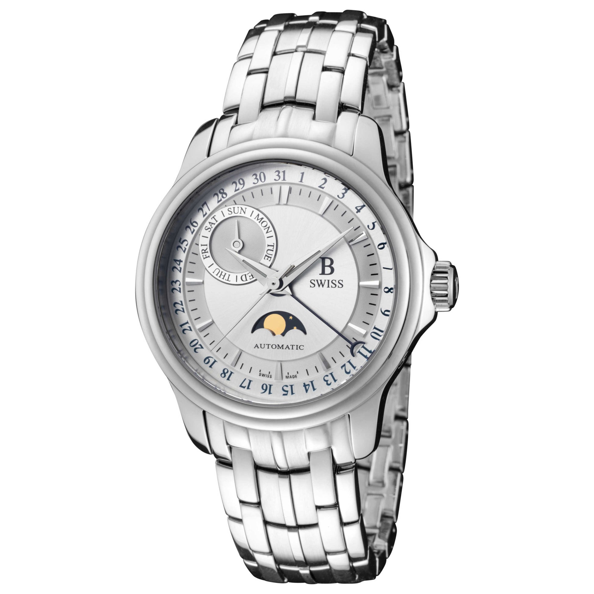 Front view of B Swiss Analog Men's Automatic Watch 00-50507-08-13-21