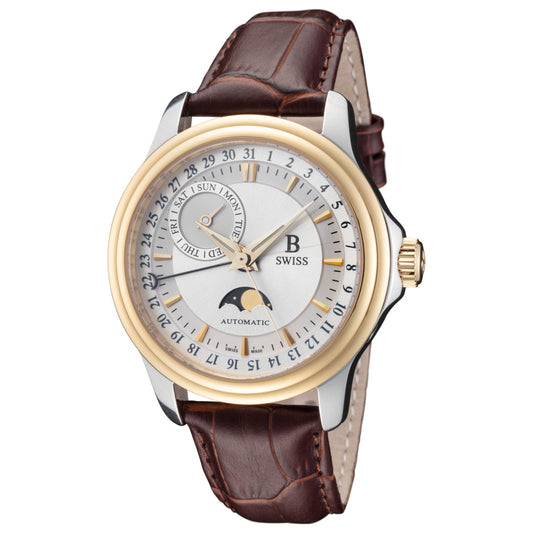 Front view of B Swiss Analog Men's Automatic Watch 00-50507-34-13-01