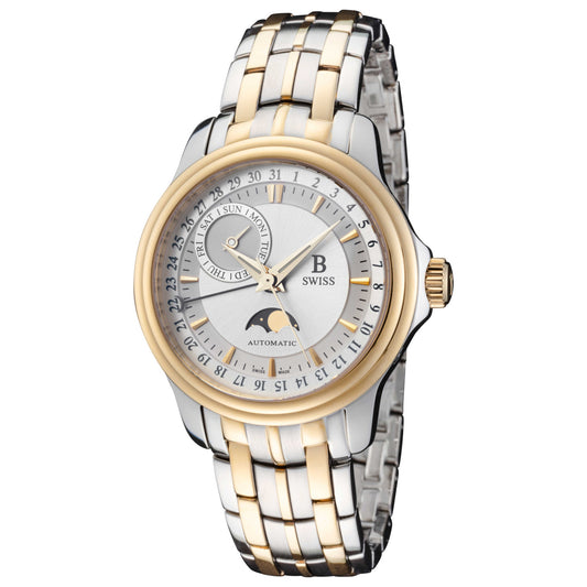 Front view of B Swiss Analog Men's Automatic Watch 00-50507-34-13-21