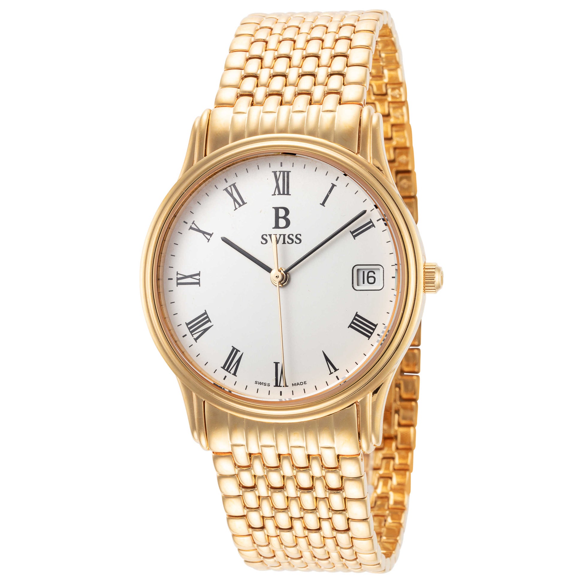 Front view of B Swiss Classic Men's Quartz Watch 00.50001.10.21.21