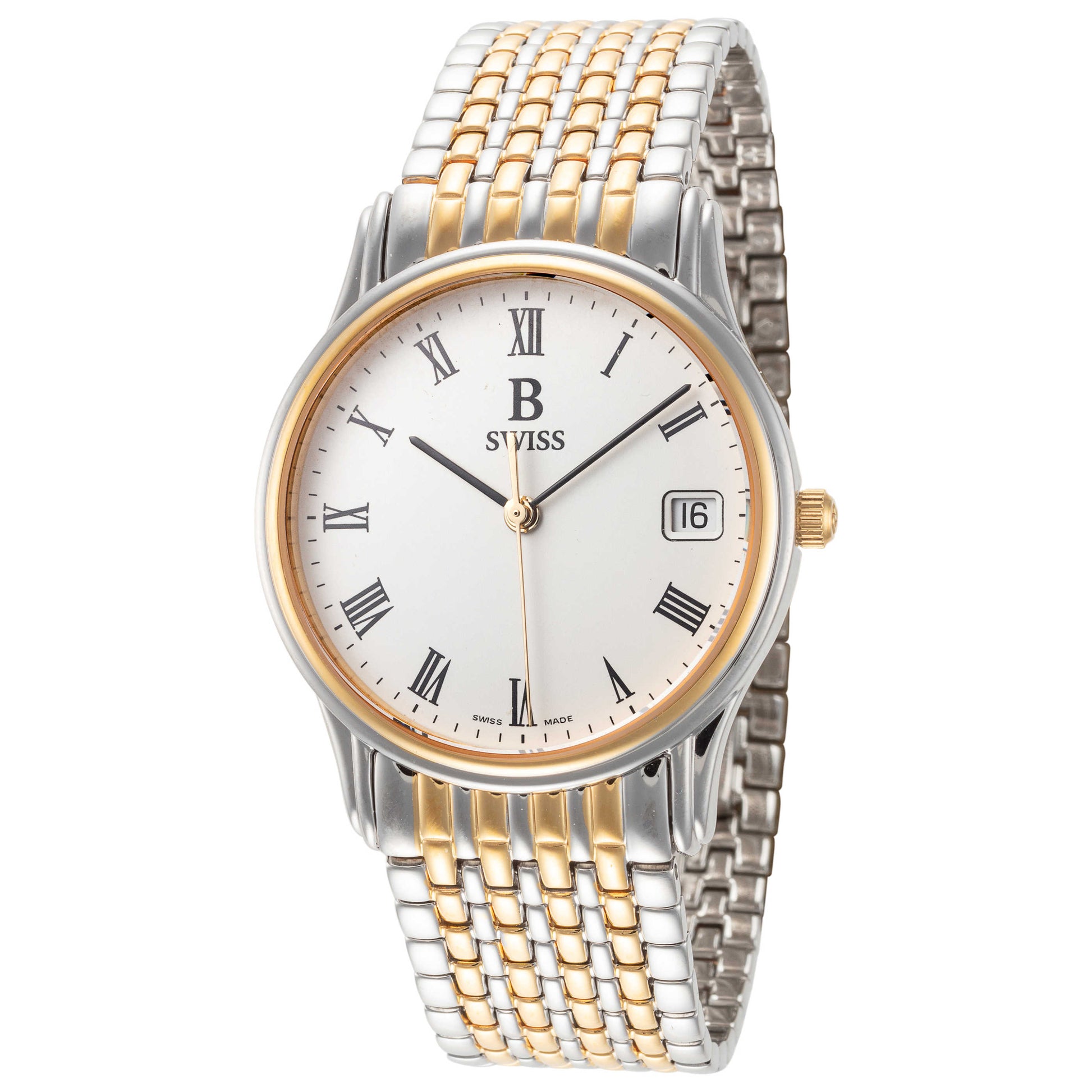 Front view of B Swiss Classic Men's Quartz Watch 00.50001.34.21.21