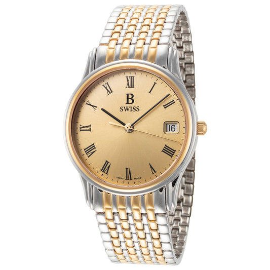 Front view of B Swiss Classic Men's Quartz Watch 00.50001.34.41.21