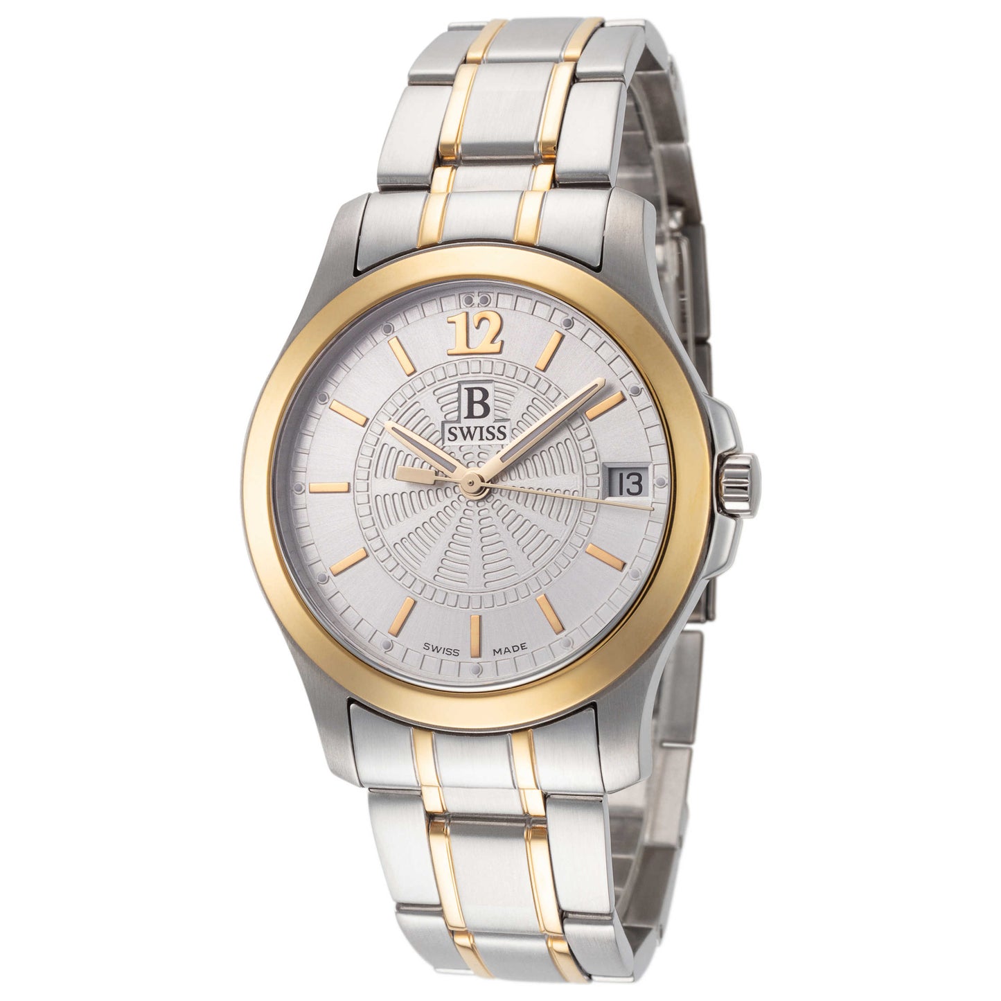 Front view of B Swiss Advantage Men's Quartz Watch 00.50101.34.16.21