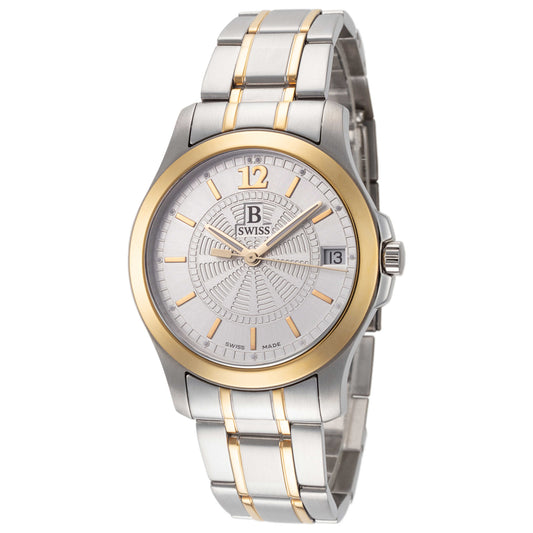 Front view of B Swiss Advantage Men's Quartz Watch 00.50101.34.16.21