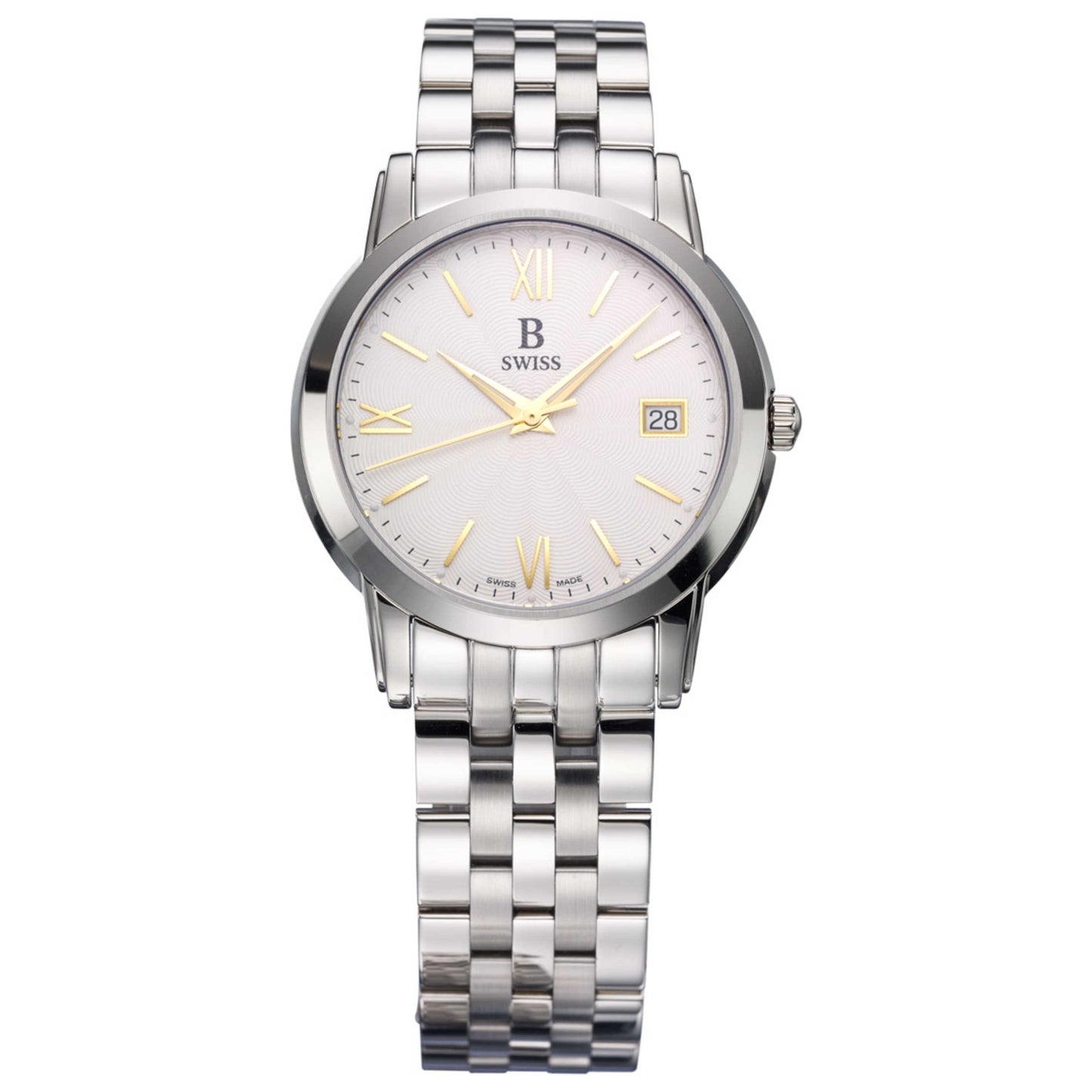 Front view of B Swiss Tradition II Men's Quartz Watch 00.50203.08.15.22