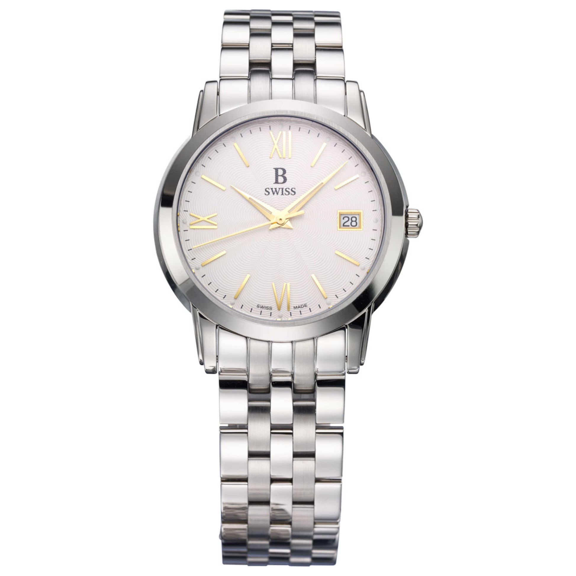 Front view of B Swiss Tradition II Men's Quartz Watch 00.50203.08.15.22