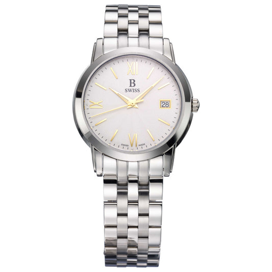Front view of B Swiss Tradition II Men's Quartz Watch 00.50203.08.15.22