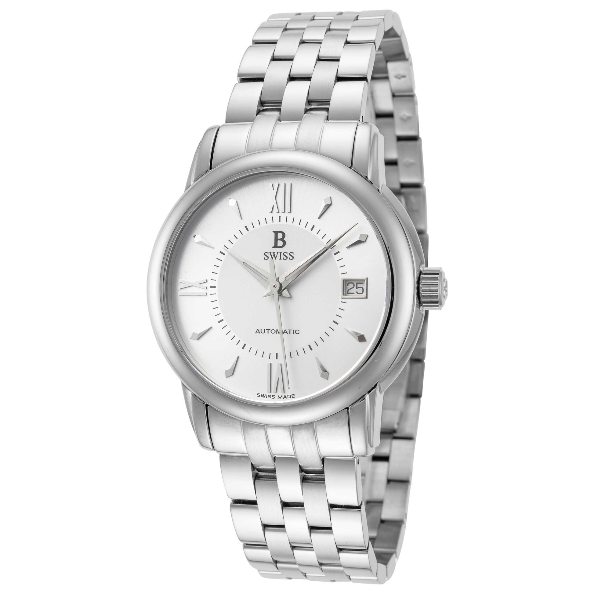 Front view of B Swiss Tradition III Men's Automatic Watch 00.50205.08.15.21