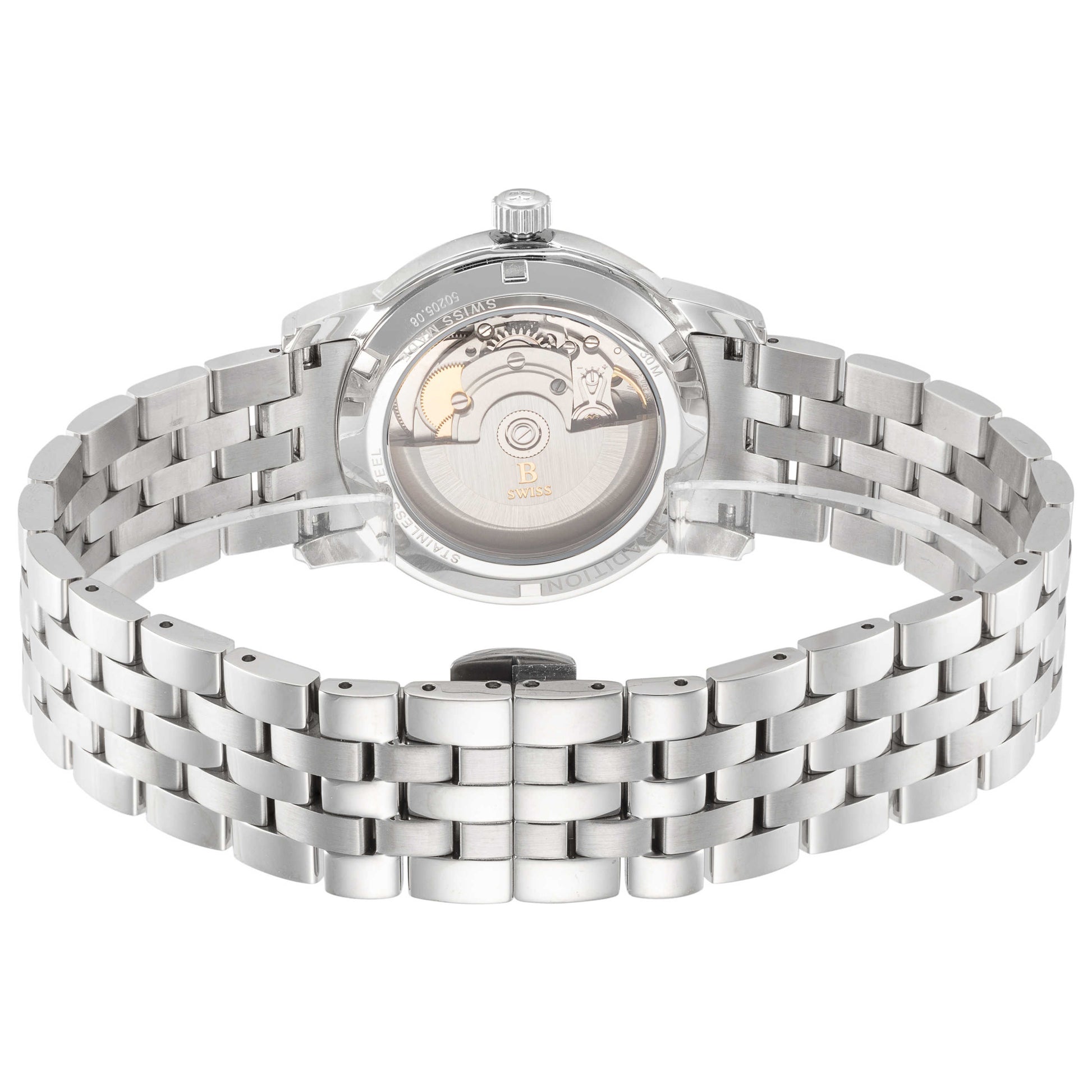Back view of B Swiss Tradition III Men's Automatic Watch 00.50205.08.35.21