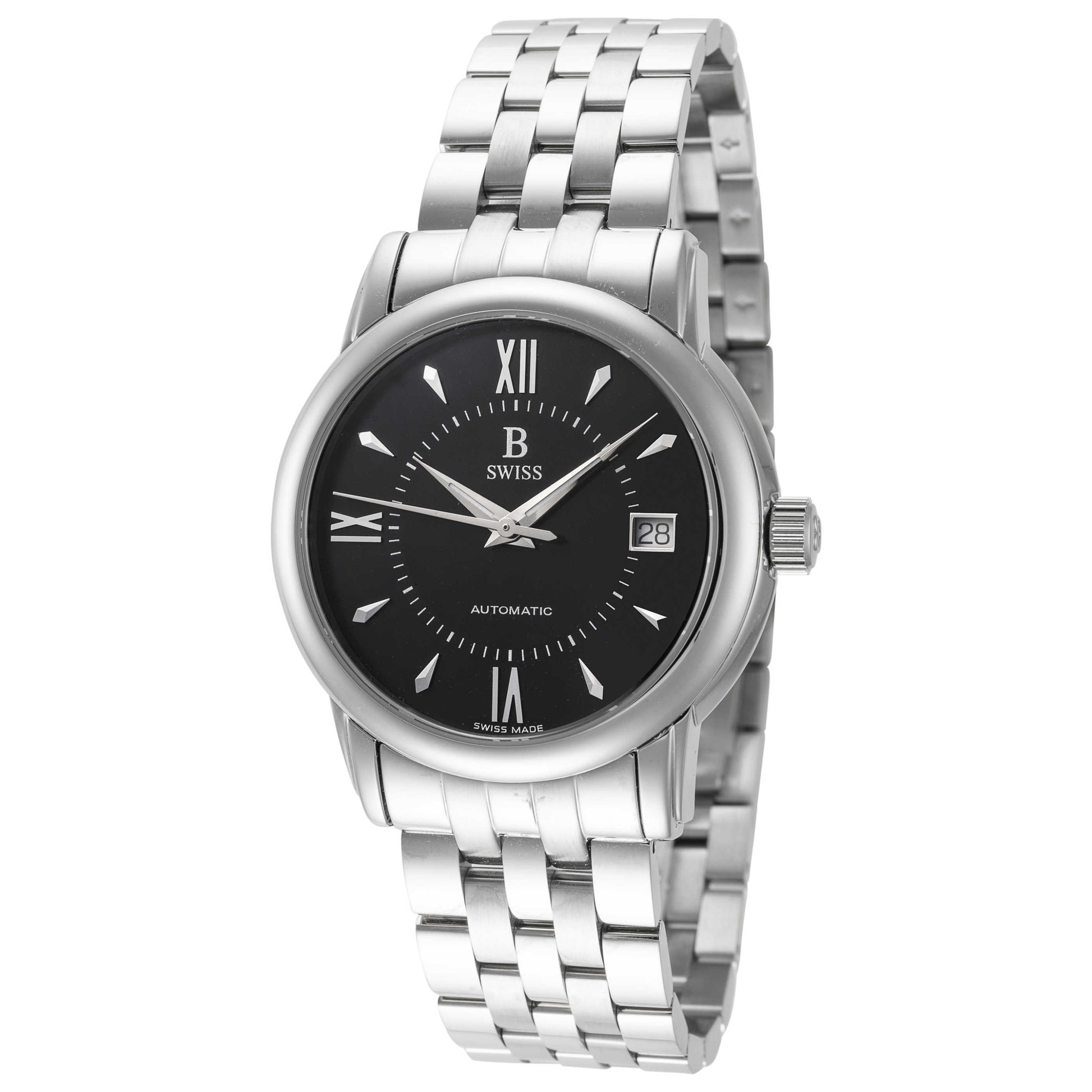 Front view of B Swiss Tradition III Men's Automatic Watch 00.50205.08.35.21