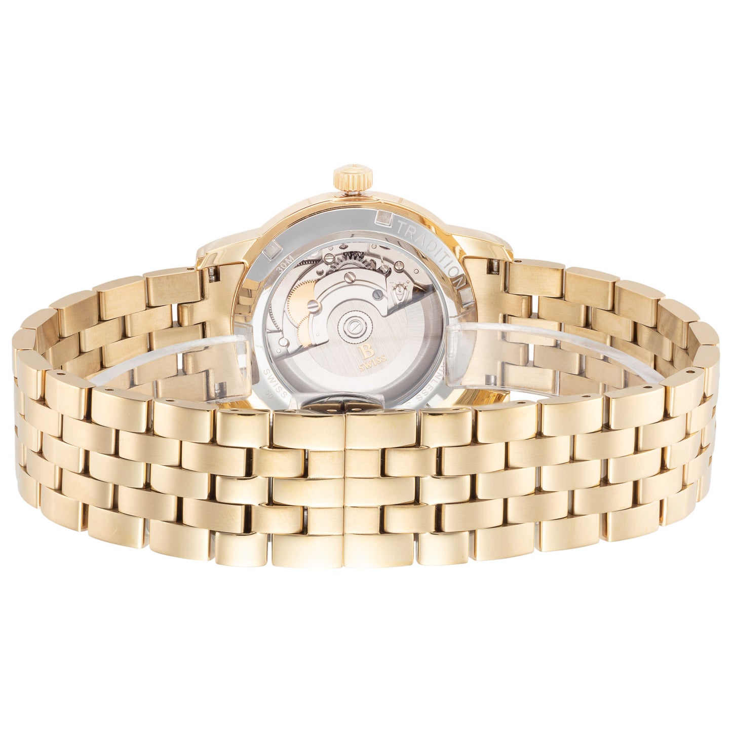 Back view of B Swiss Tradition III Men's Automatic Watch 00.50205.10.15.21