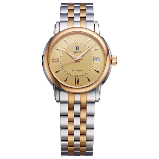 Front view of B Swiss Tradition III Men's Automatic Watch 00.50205.35.45.21