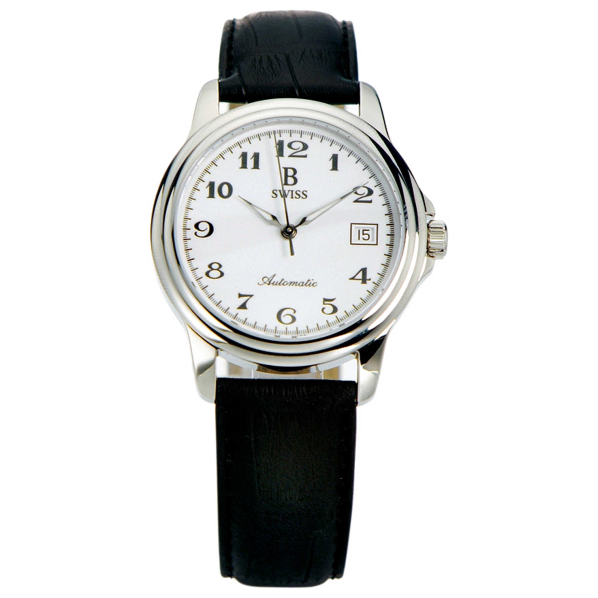 Front view of B Swiss Prestige Men's Automatic Watch 00.50501.08.22.01