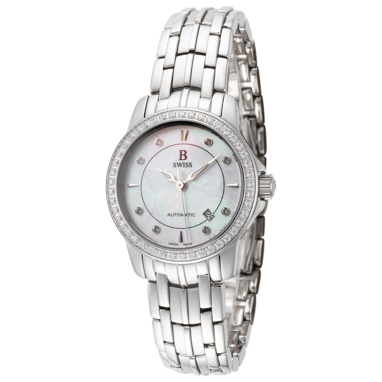 Front view of B Swiss Prestige Women's Automatic Watch 00.50502.08.77.31