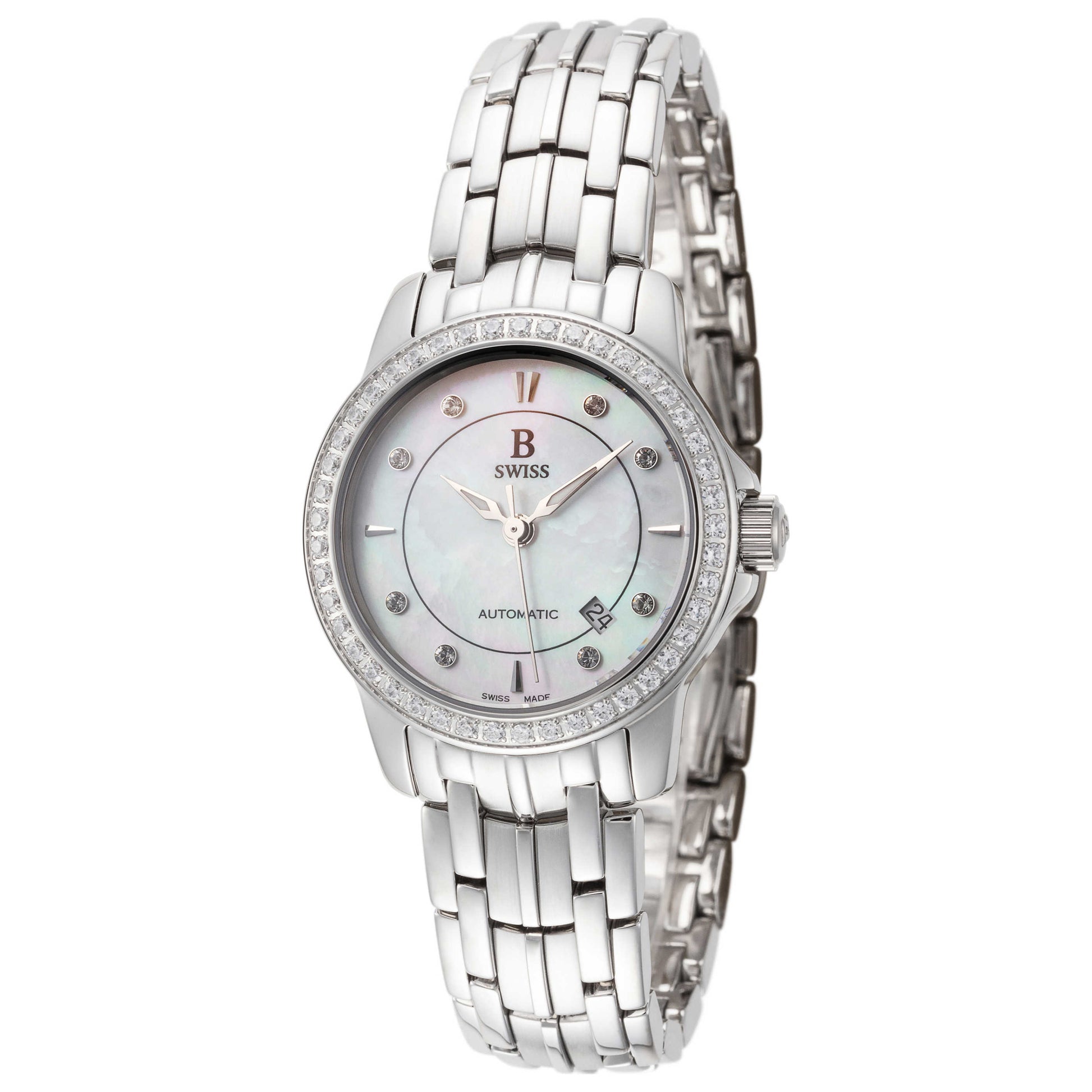 Front view of B Swiss Prestige Women's Automatic Watch 00.50502.08.77.31