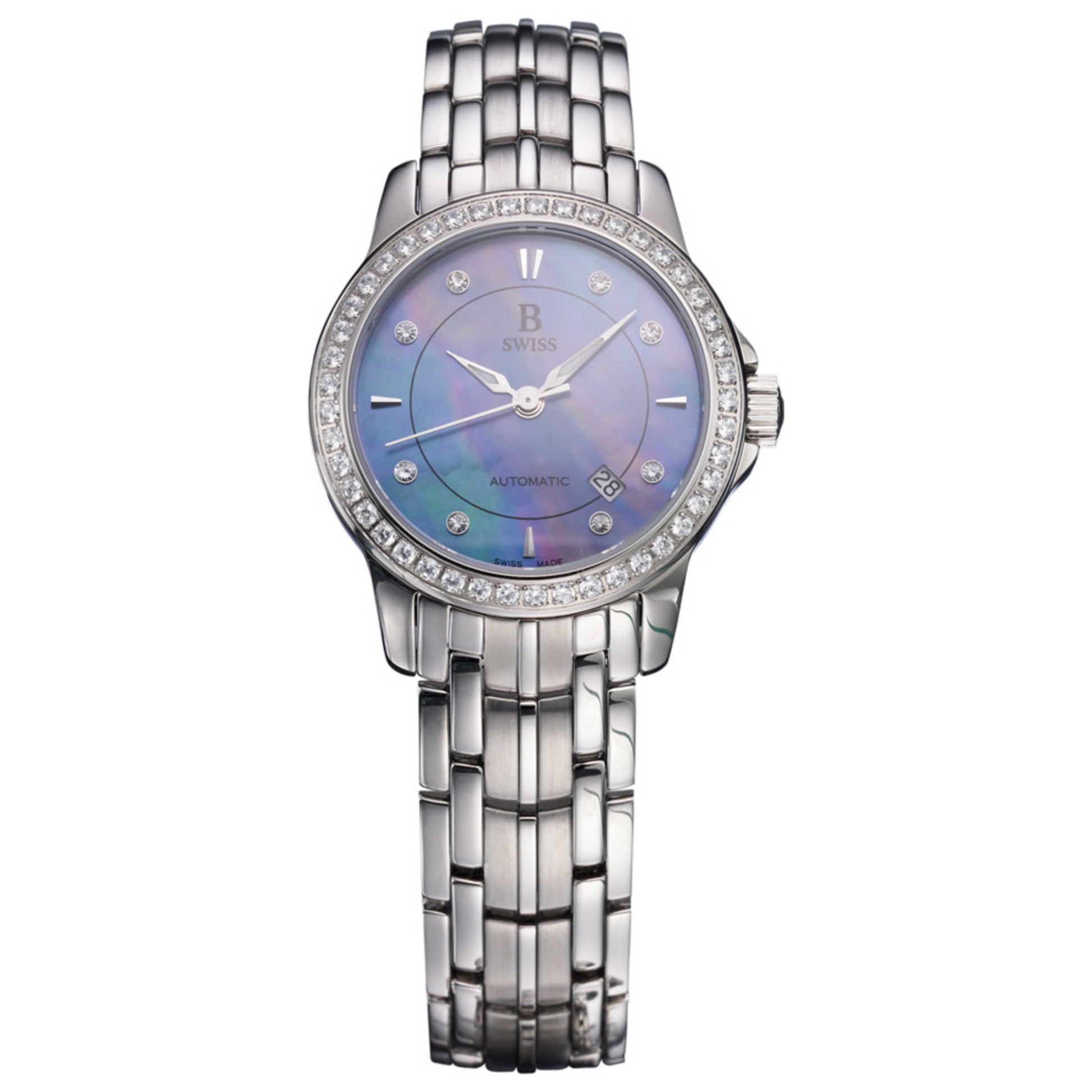Front view of B Swiss Prestige Women's Automatic Watch 00.50502.08.87.31