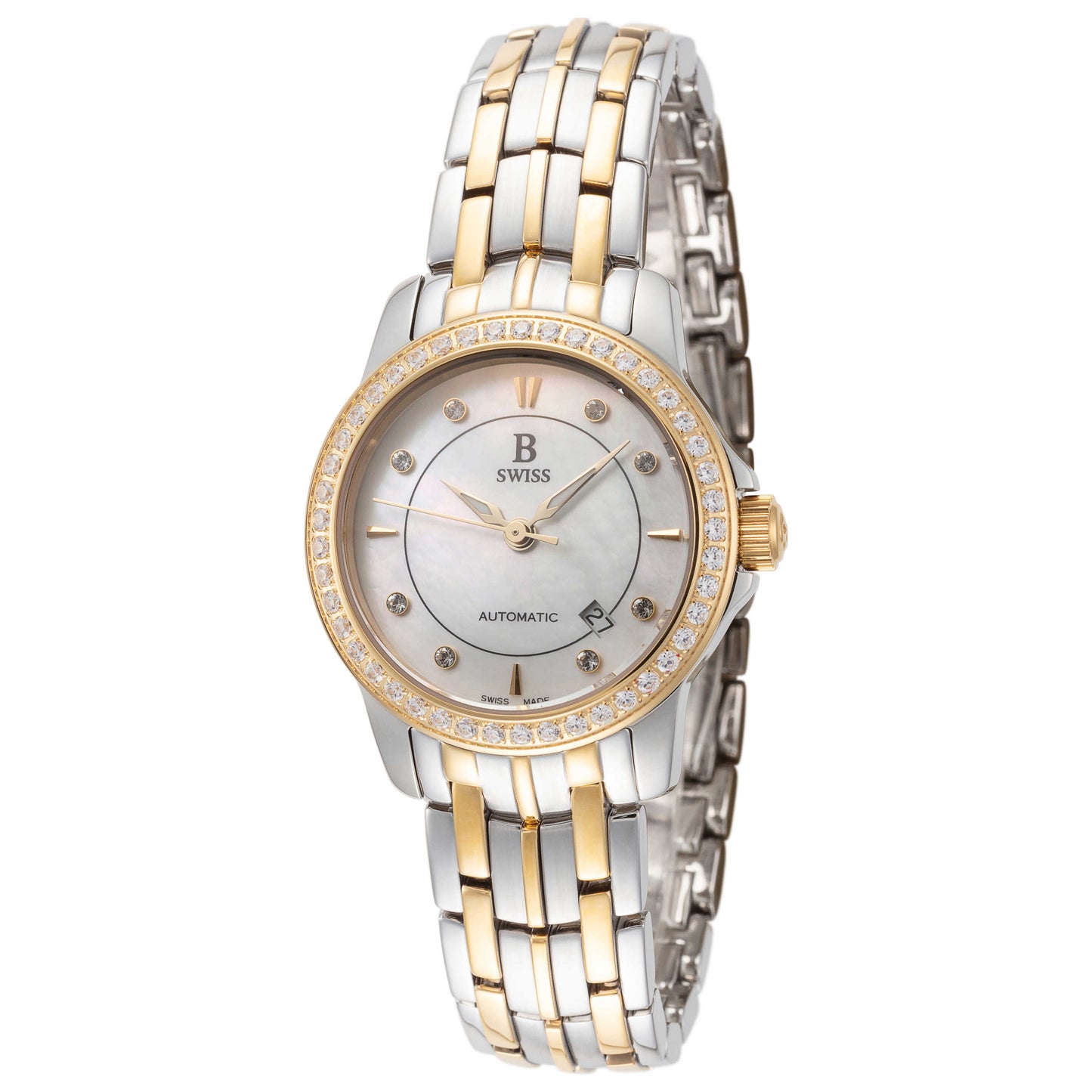 Front view of B Swiss Prestige Women's Automatic Watch 00.50502.34.77.31