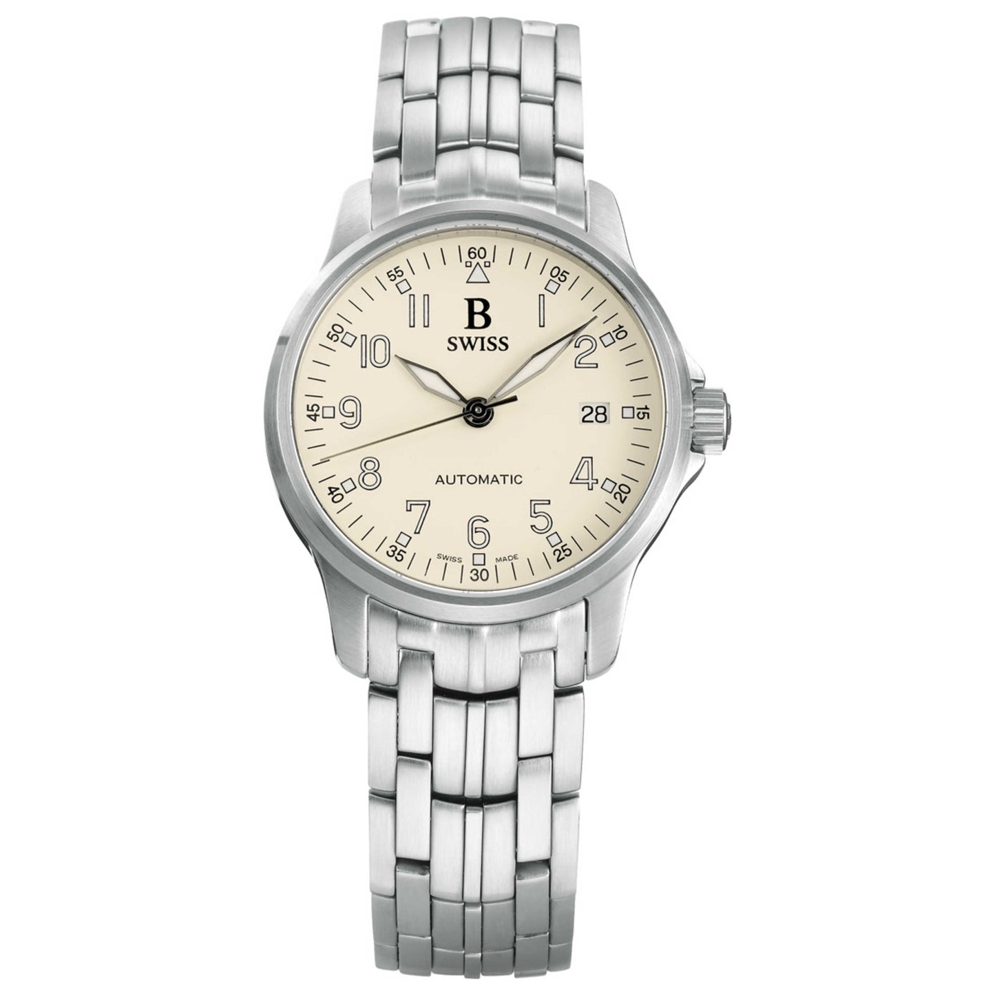 Front view of B Swiss Flightstar Men's Automatic Watch 00.50601.08.22.21