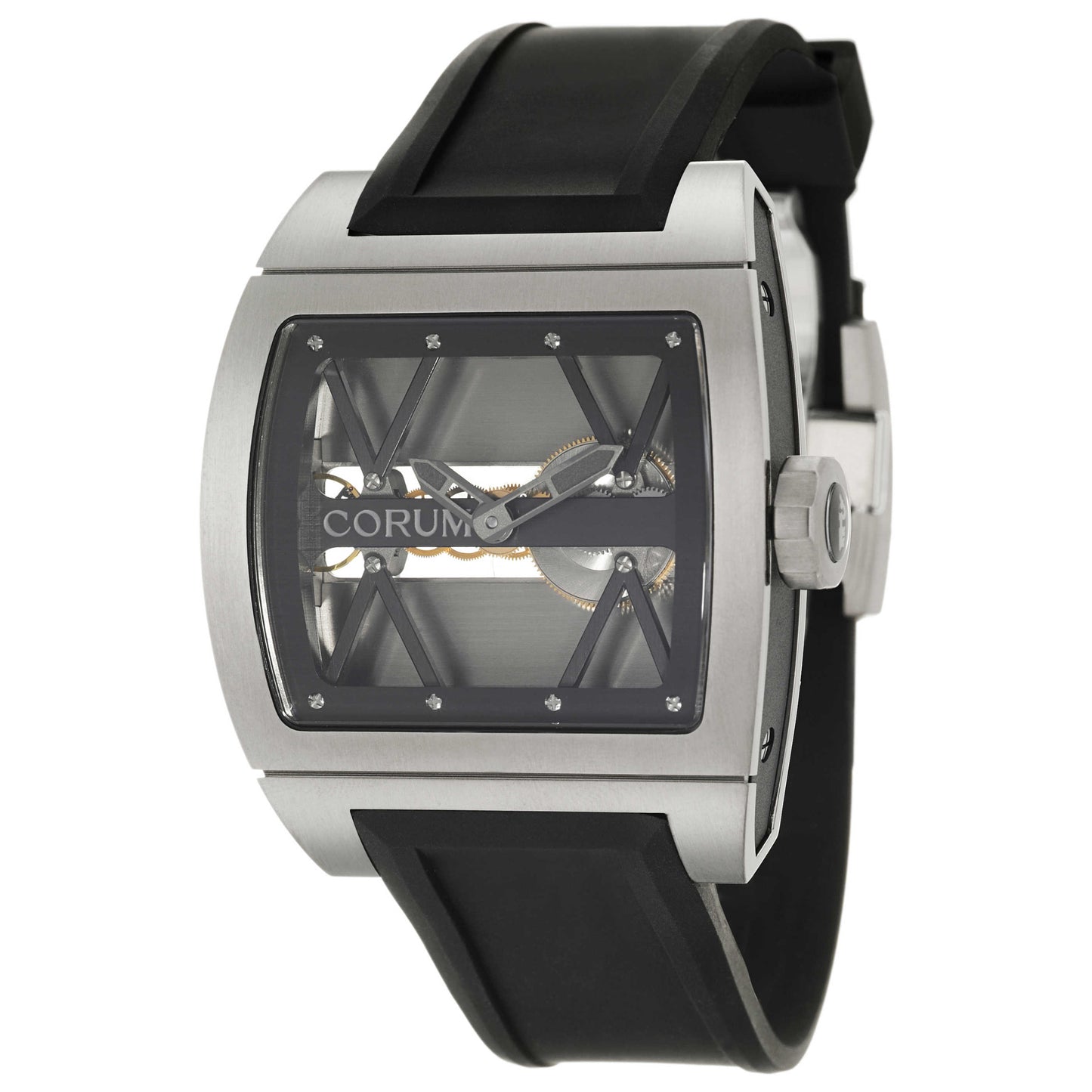 Front view of Corum Ti-Bridge Men's Manual-Wind Watch 007-400-06-F371-0000