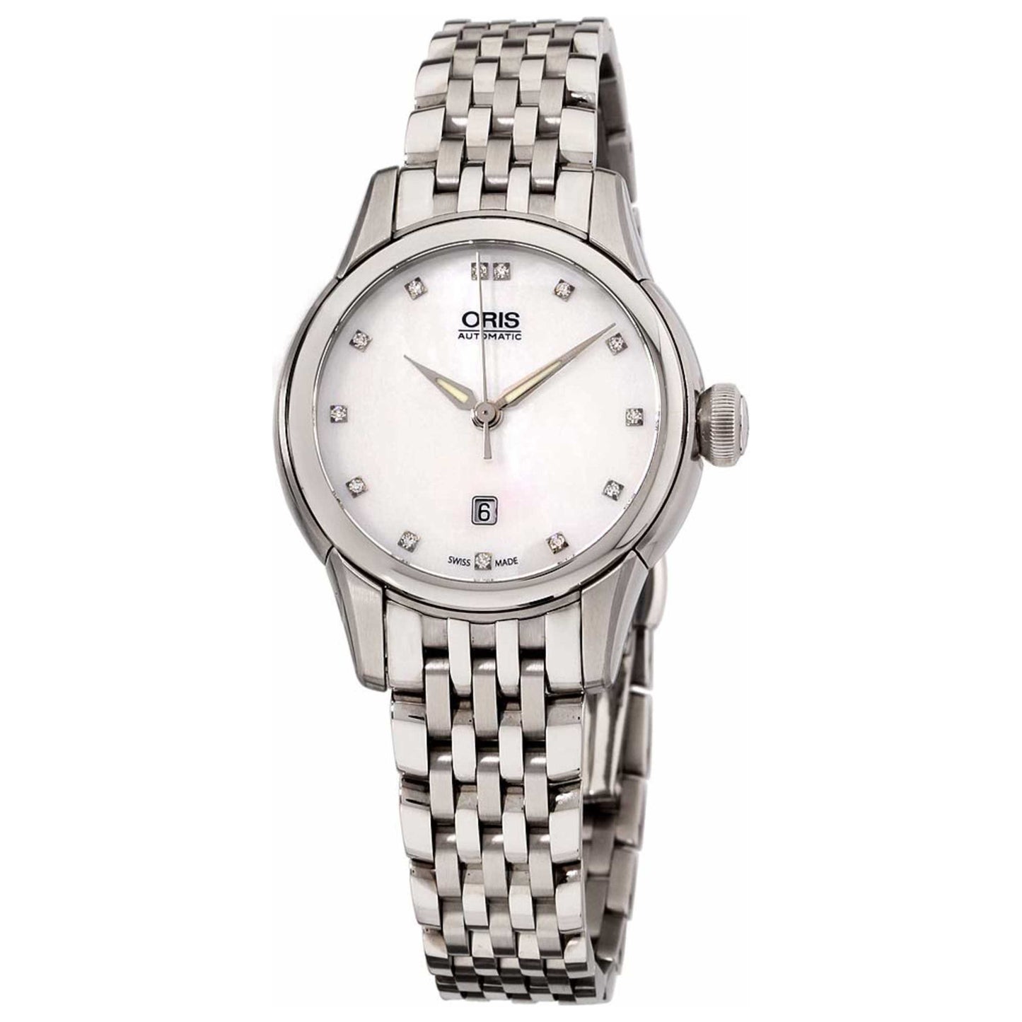 Front view of Oris Artelier Date Women's Automatic Watch 01-561-7687-4091-07-8-14-77