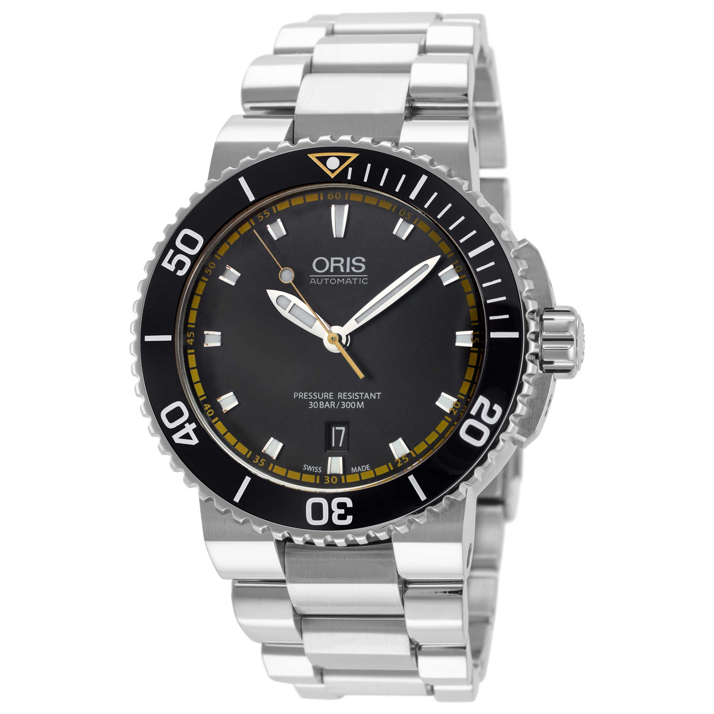 Front view of Oris Aquis Men's Automatic Watch 01-733-7653-4127-07-8-26-01PEB