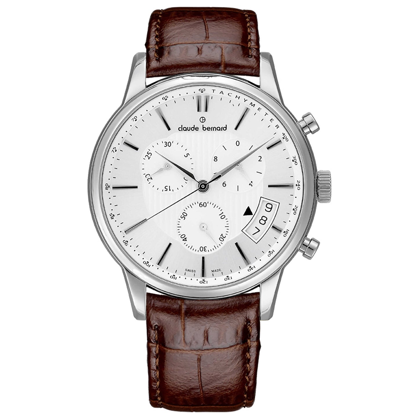 Front view of Claude Bernard Classic Men's Quartz Watch 01002-3-AIN