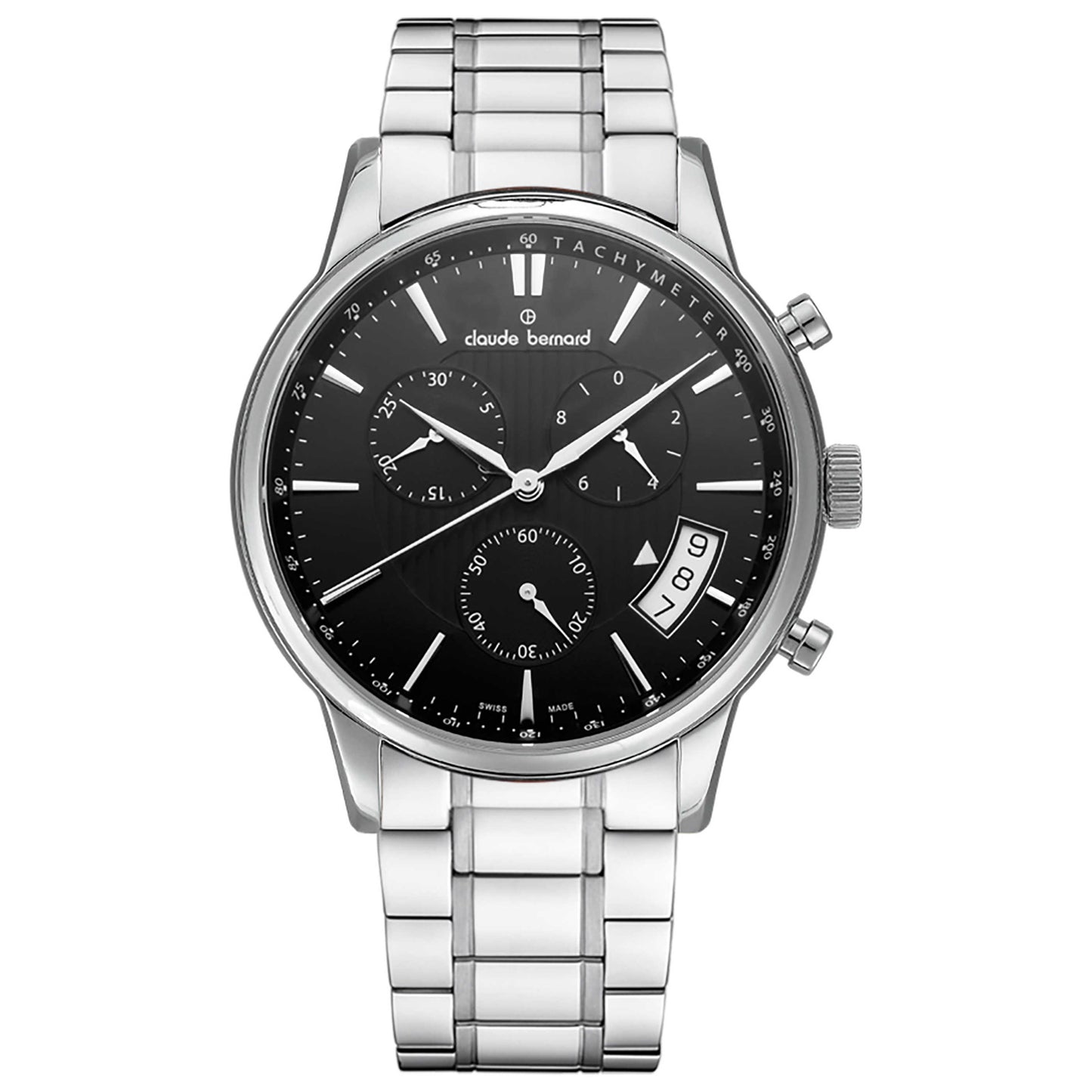 Front view of Claude Bernard Classic Men's Quartz Watch 01002-3M2-NIN