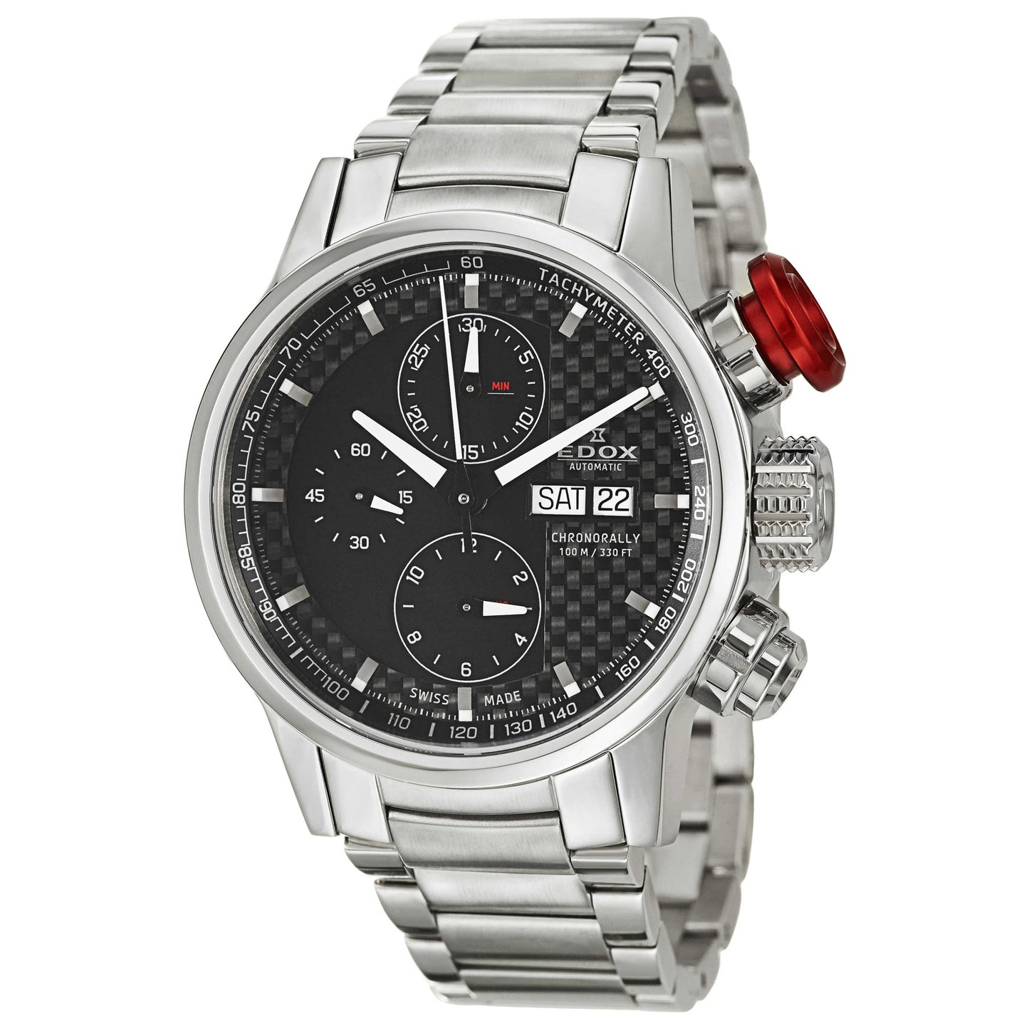 Front view of Edox WRC Men's Automatic Watch 01112-3-NIN-2