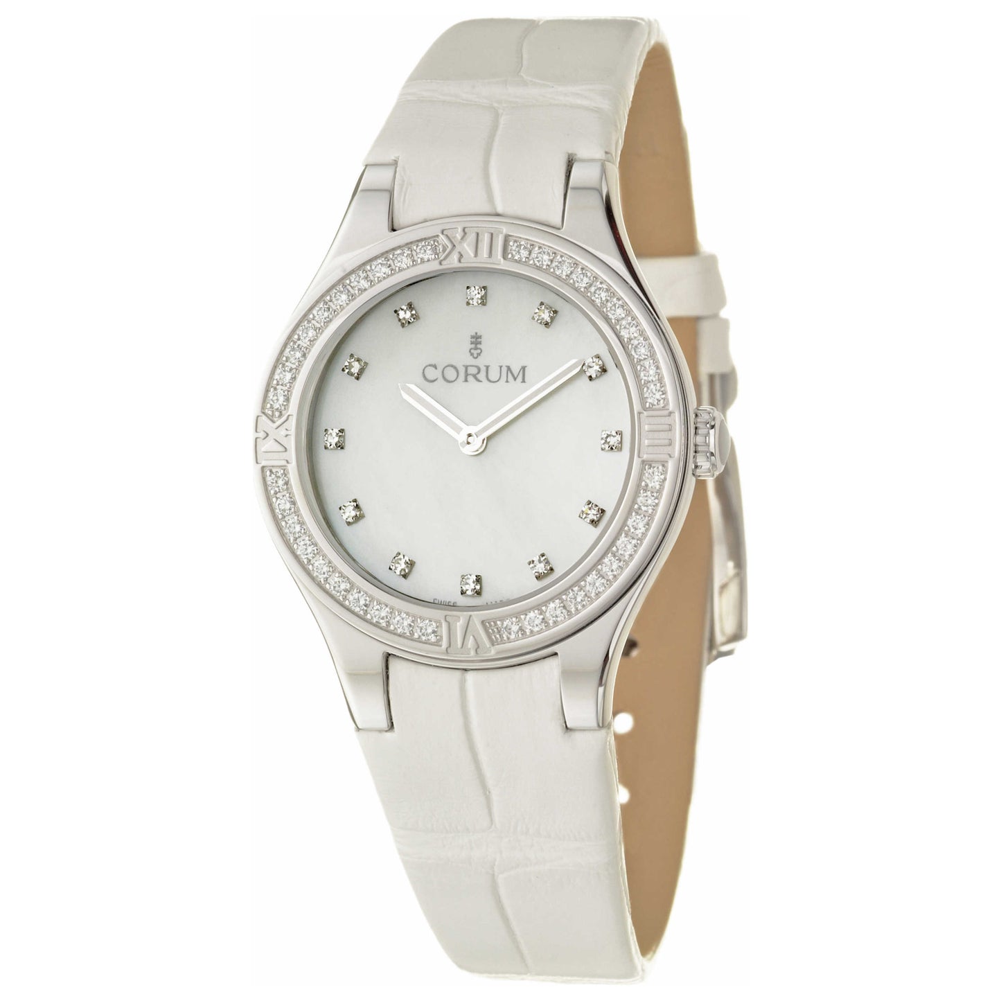 Front view of Corum Romulus Women's Swiss Quartz (Battery-Powered) Watch 024-131-69-0009-PN34