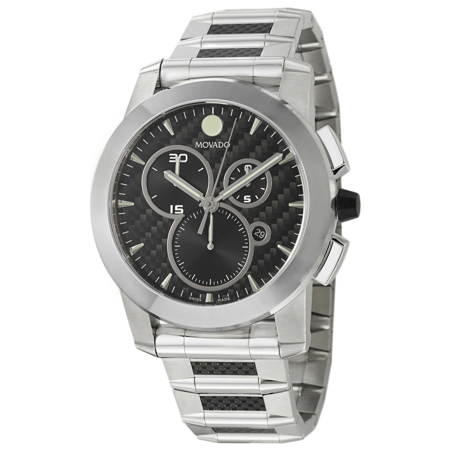 Front view of Movado Vizio Men's Swiss Quartz (Battery-Powered) Watch 0606083