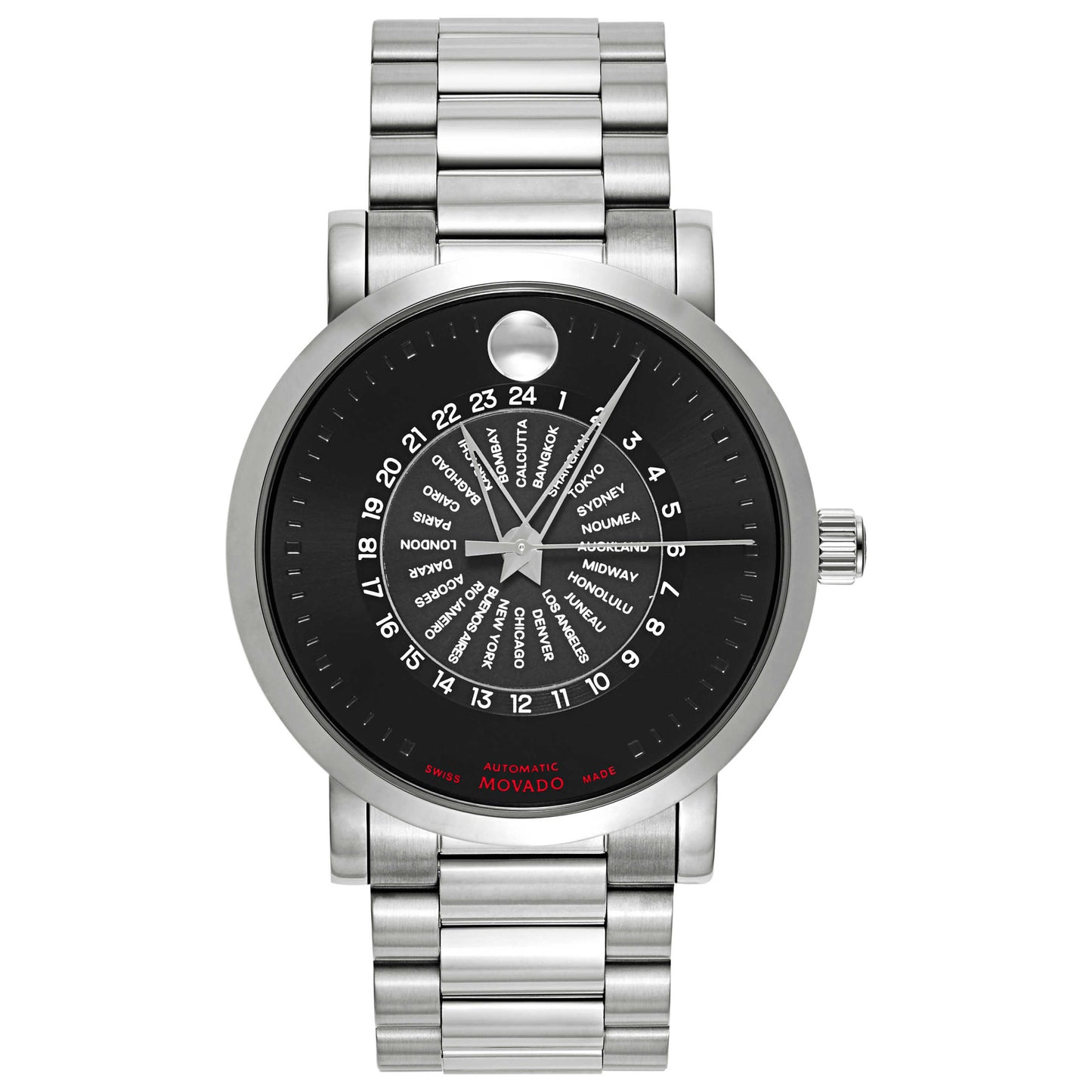 Front view of Movado Red Label Men's Automatic Watch 0606698
