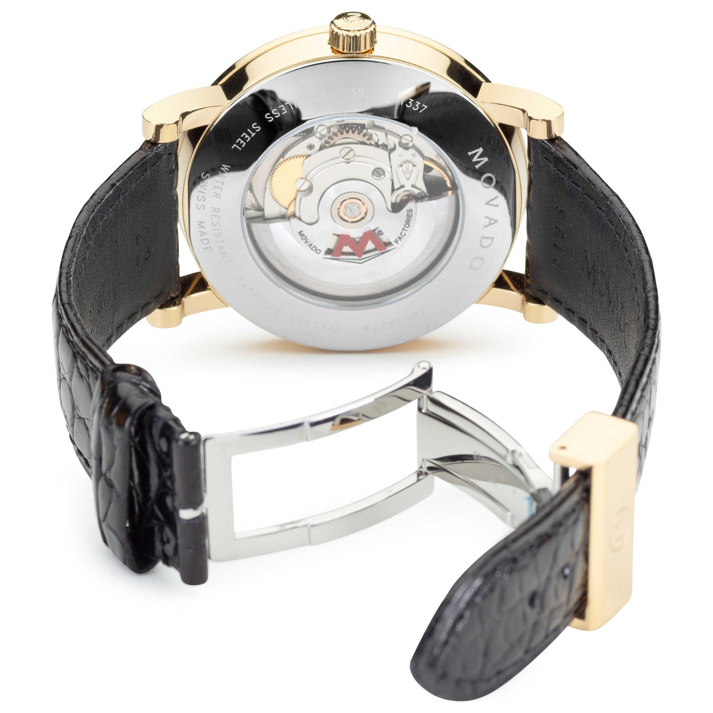 Back view of Movado Red Label Men's Automatic Watch 0607007