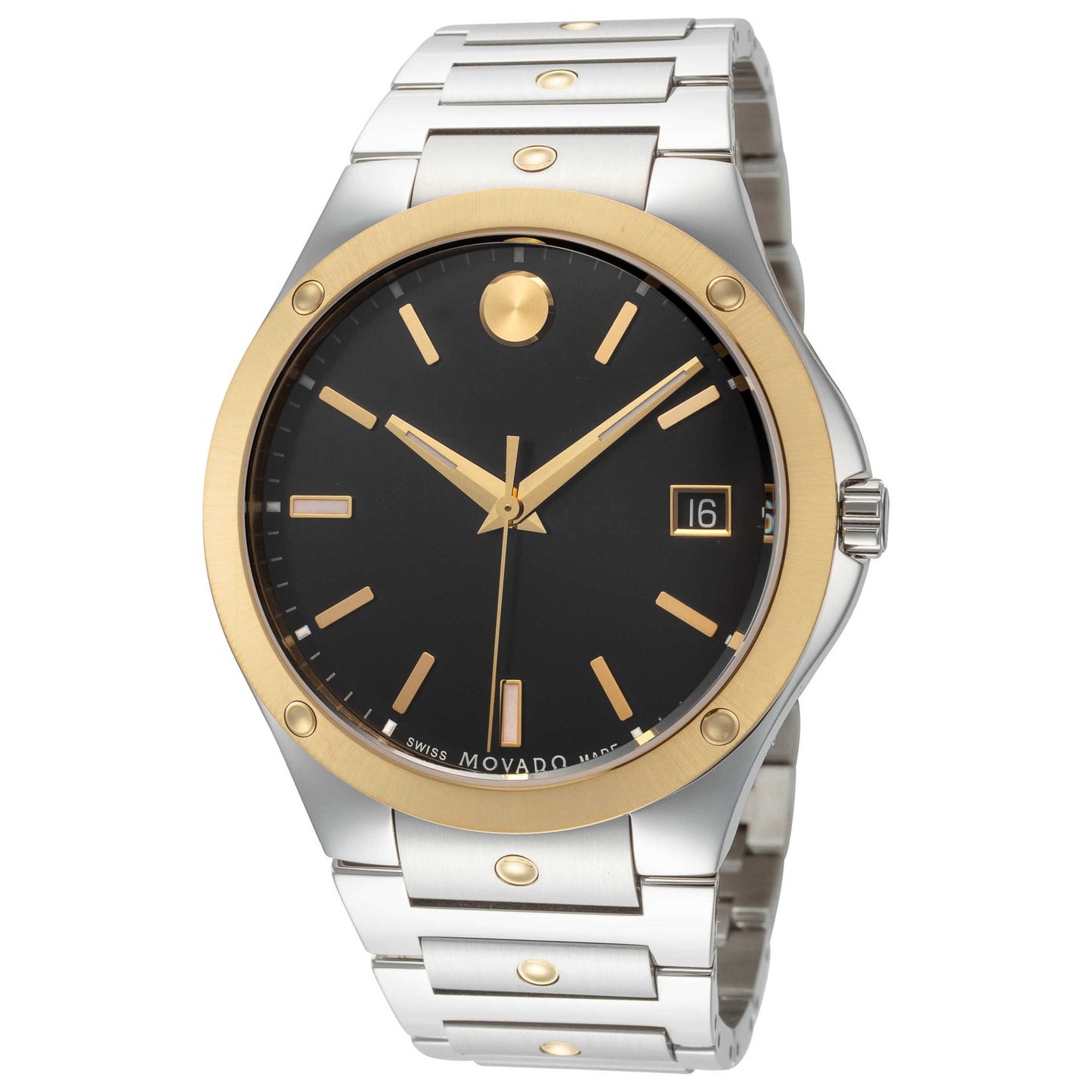 Front view of Movado SE Men's Quartz Watch 0607596