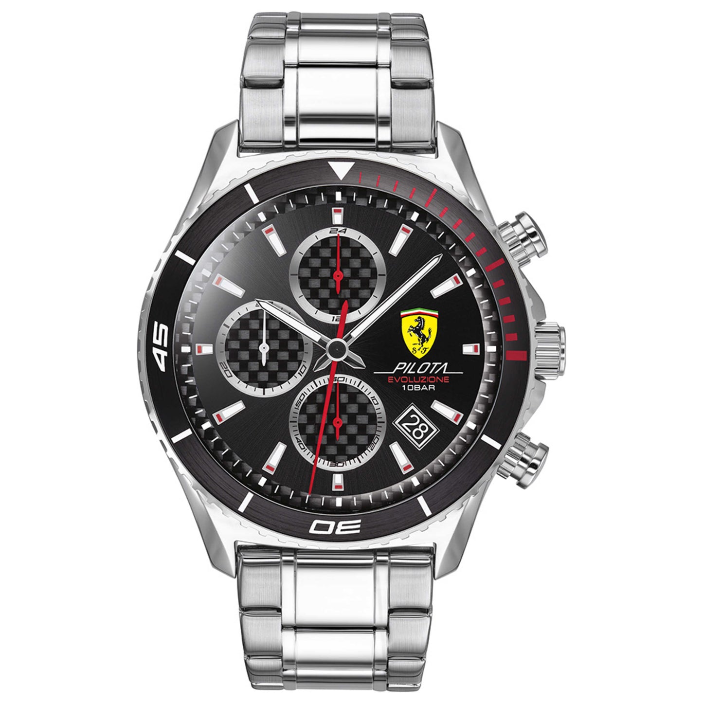 Front view of Scuderia Ferrari Pilota Evo Men's Quartz Watch 0830772