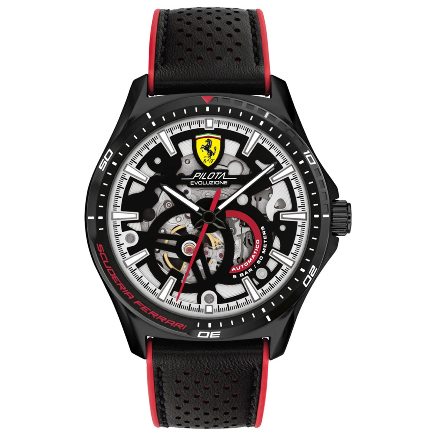 Front view of Scuderia Ferrari Pilota Evo Turbo Men's Automatic Watch 0830837