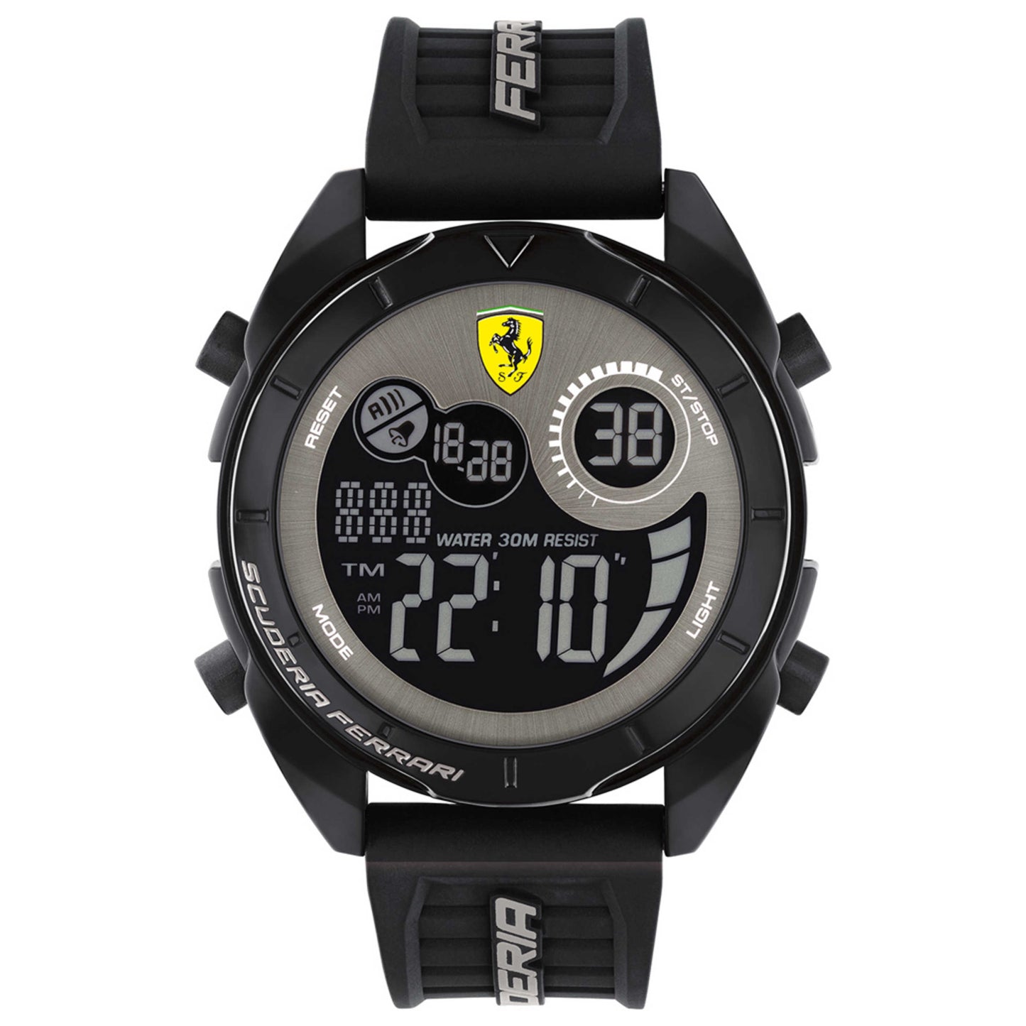 Front view of Scuderia Ferrari Forza Digital Men's Quartz Watch 0830878