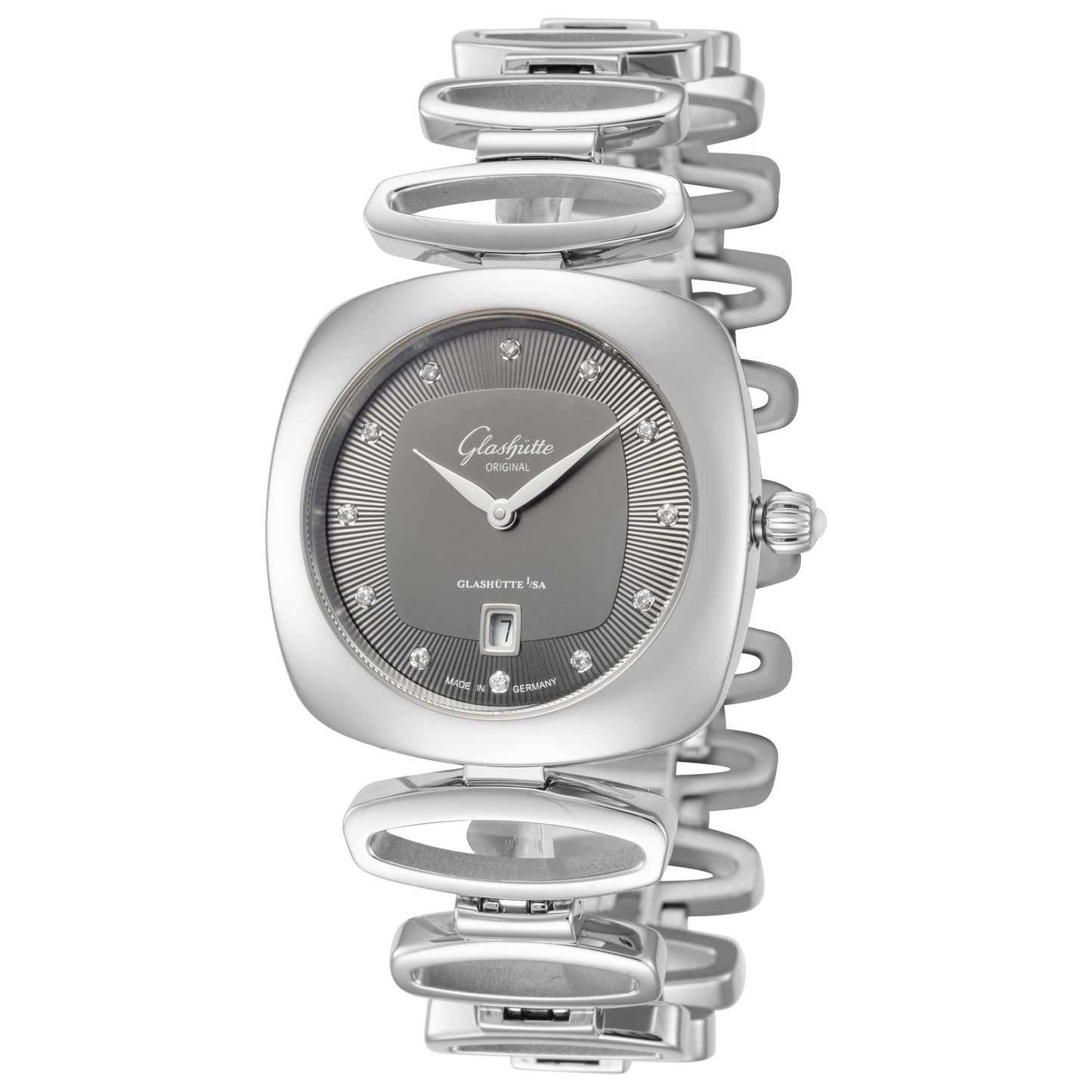 Front view of Glashutte Pavonina Women's Quartz Watch 1-03-01-06-12-14