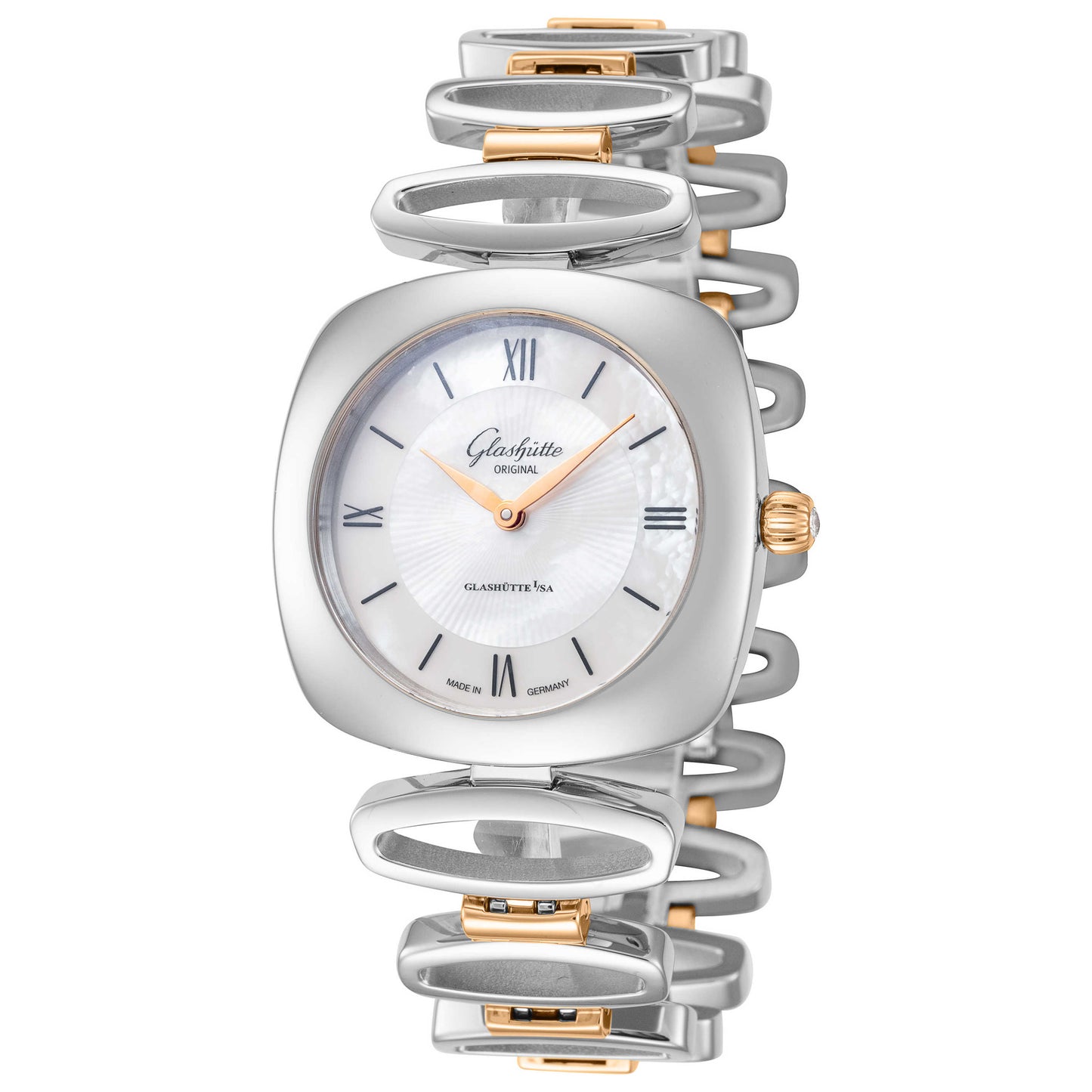 Front view of Glashutte Pavonina Women's Quartz Watch 1-03-02-05-06-14