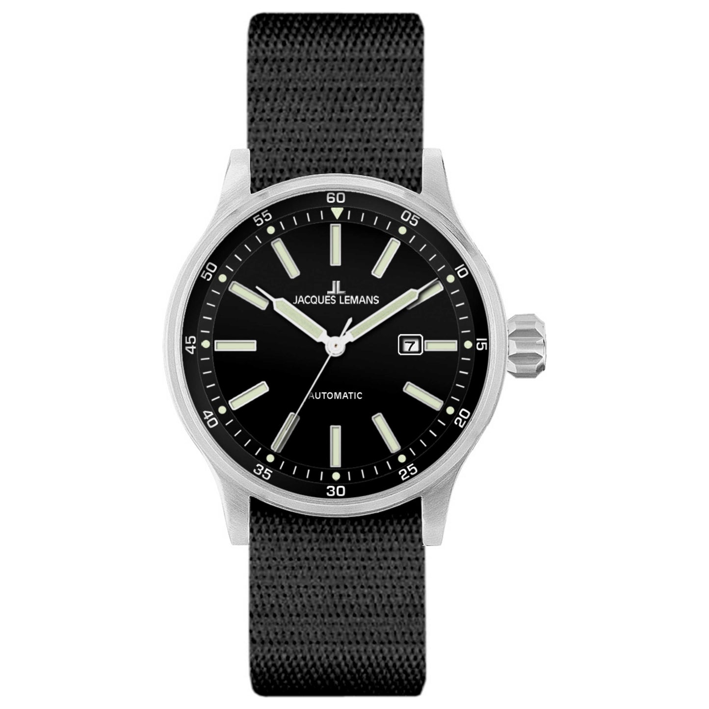 Front view of Jacques Lemans Porto Men's Automatic Watch 1-1723D