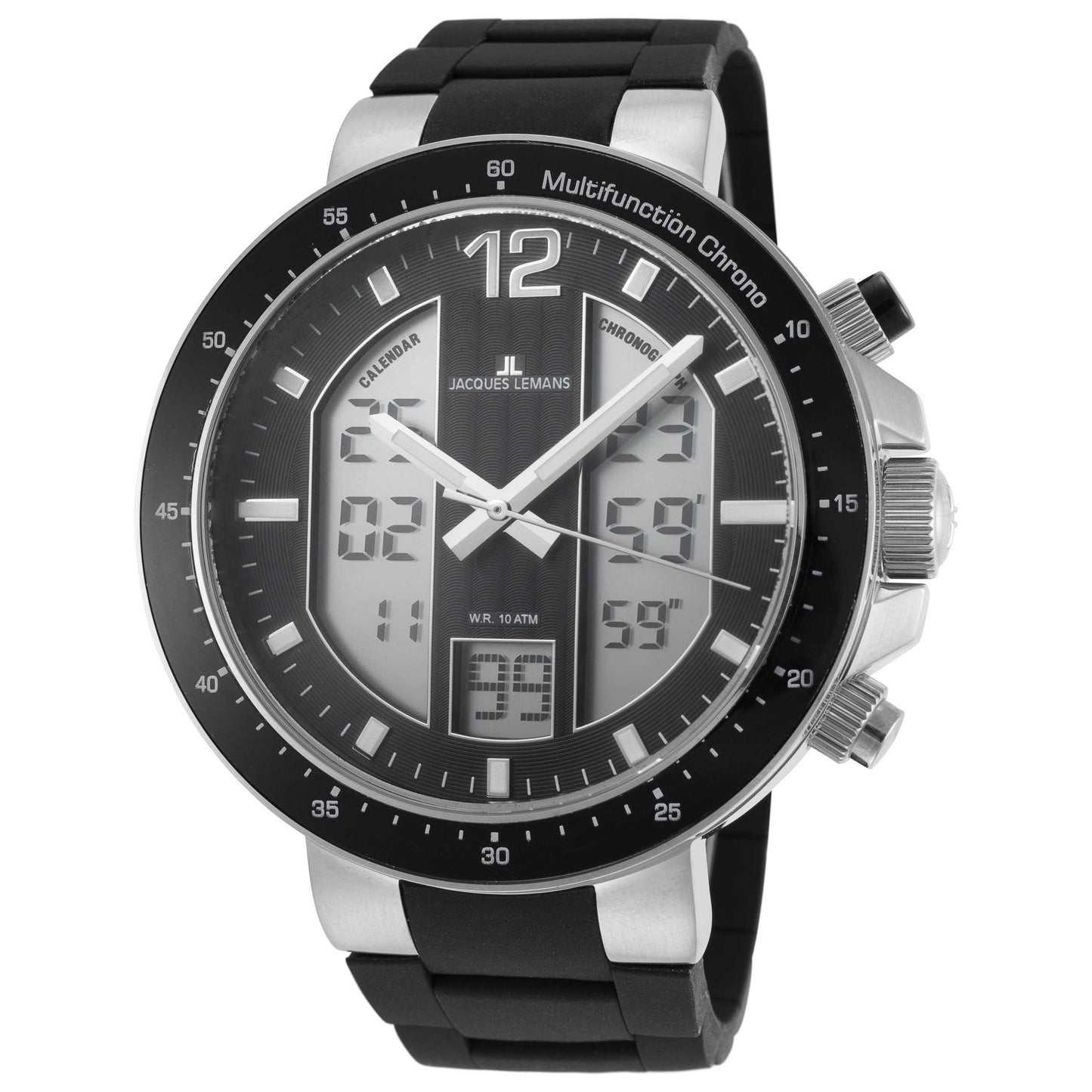 Front view of Jacques Lemans Milano Men's Quartz Watch 1-1726A