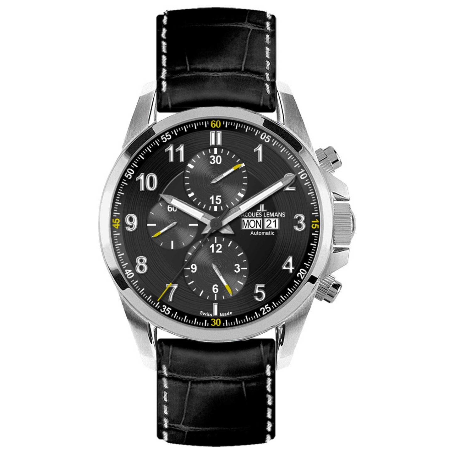 Front view of Jacques Lemans Liverpool Men's Automatic Watch 1-1750A