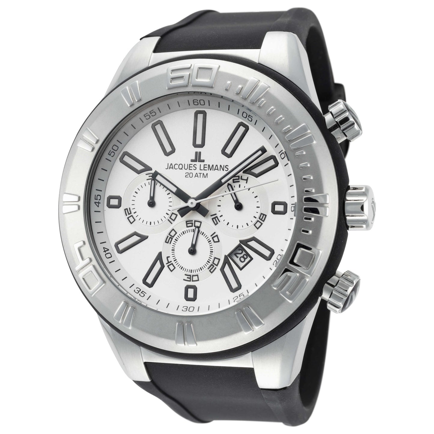 Front view of Jacques Lemans Miami Men's Quartz Watch 1-1820B