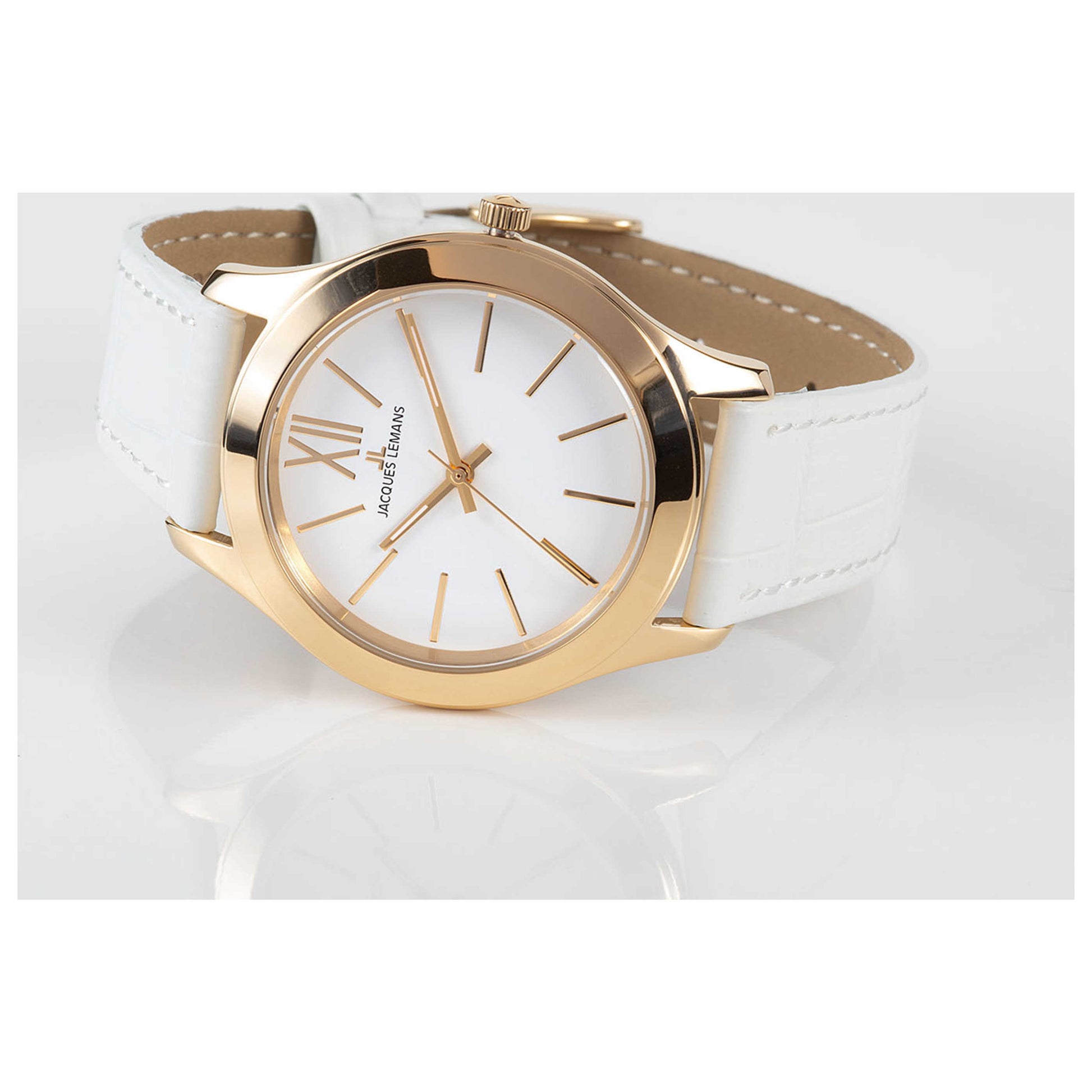 Left view of Jacques Lemans Rome Women's Quartz Watch 1-1840ZK