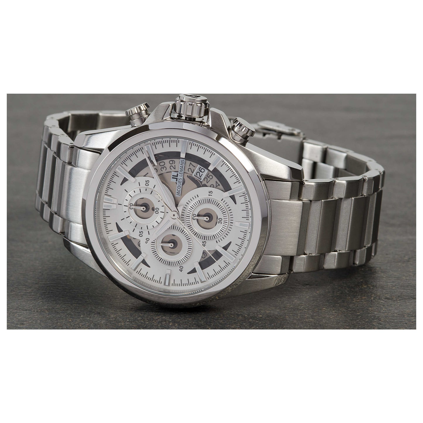 Left view of Jacques Lemans Liverpool Men's Quartz Watch 1-1847F