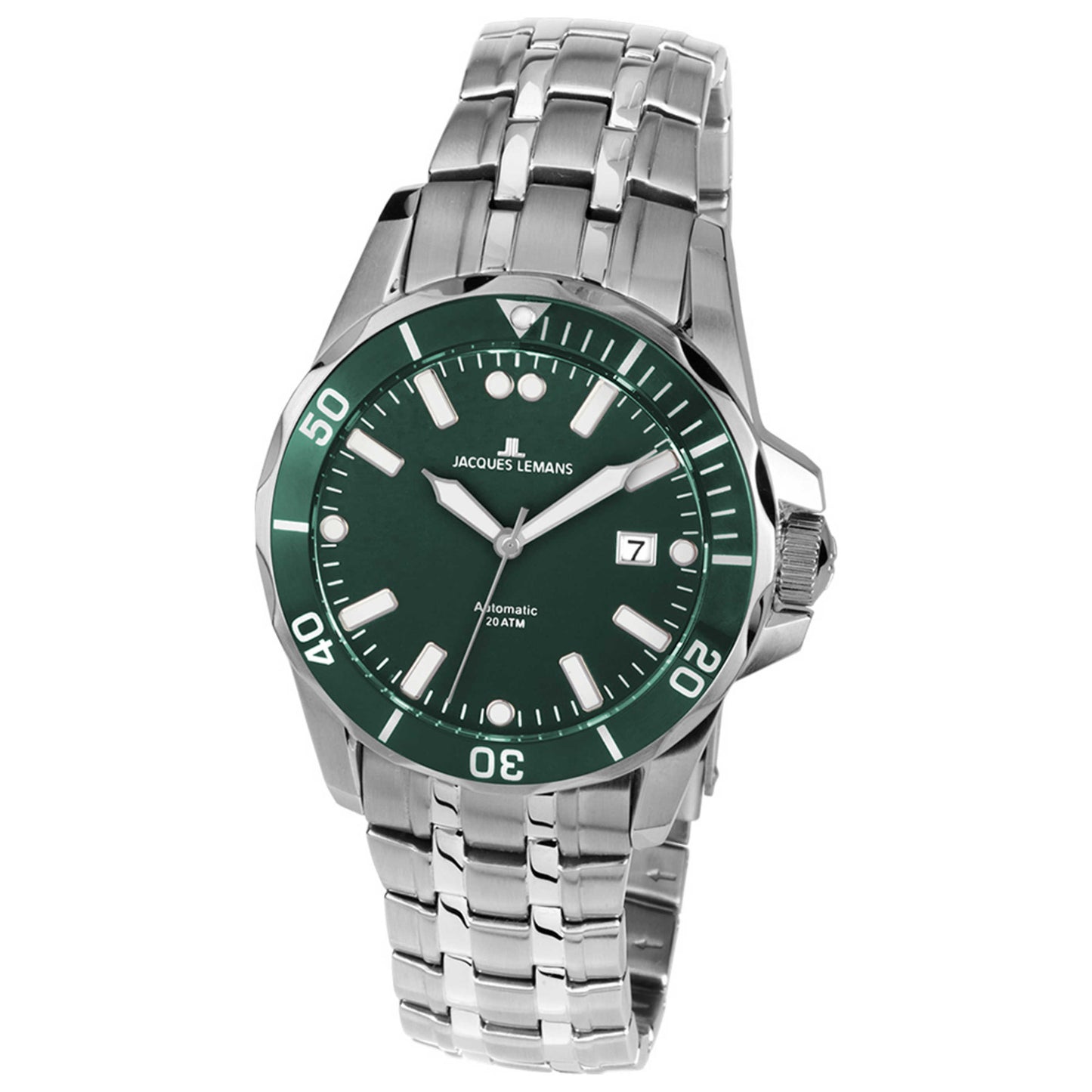 Front view of Jacques Lemans Liverpool Men's Automatic Watch 1-1910C