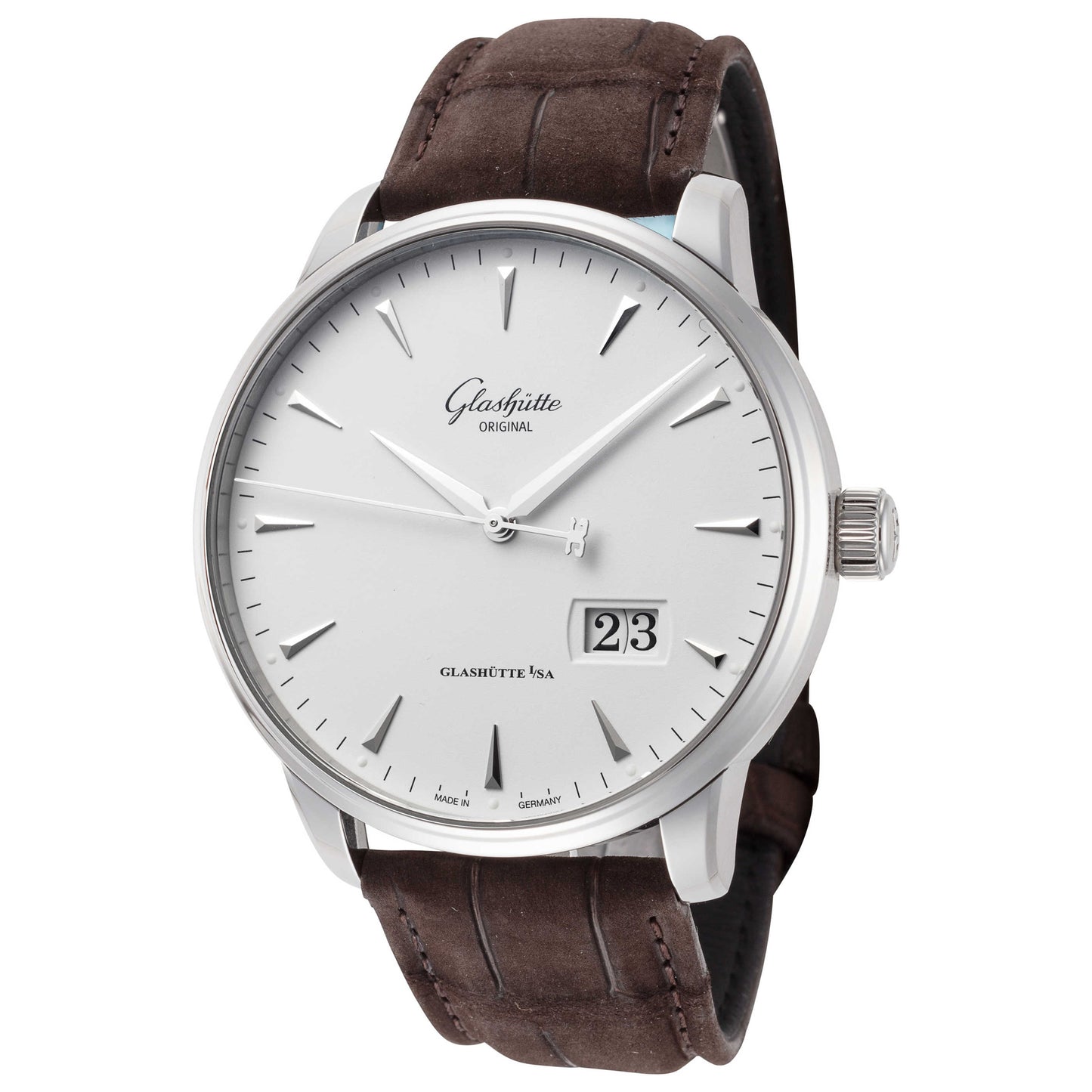 Front view of Glashutte Senator Excellence Panorama Men's Automatic Watch 1-36-03-05-02-31