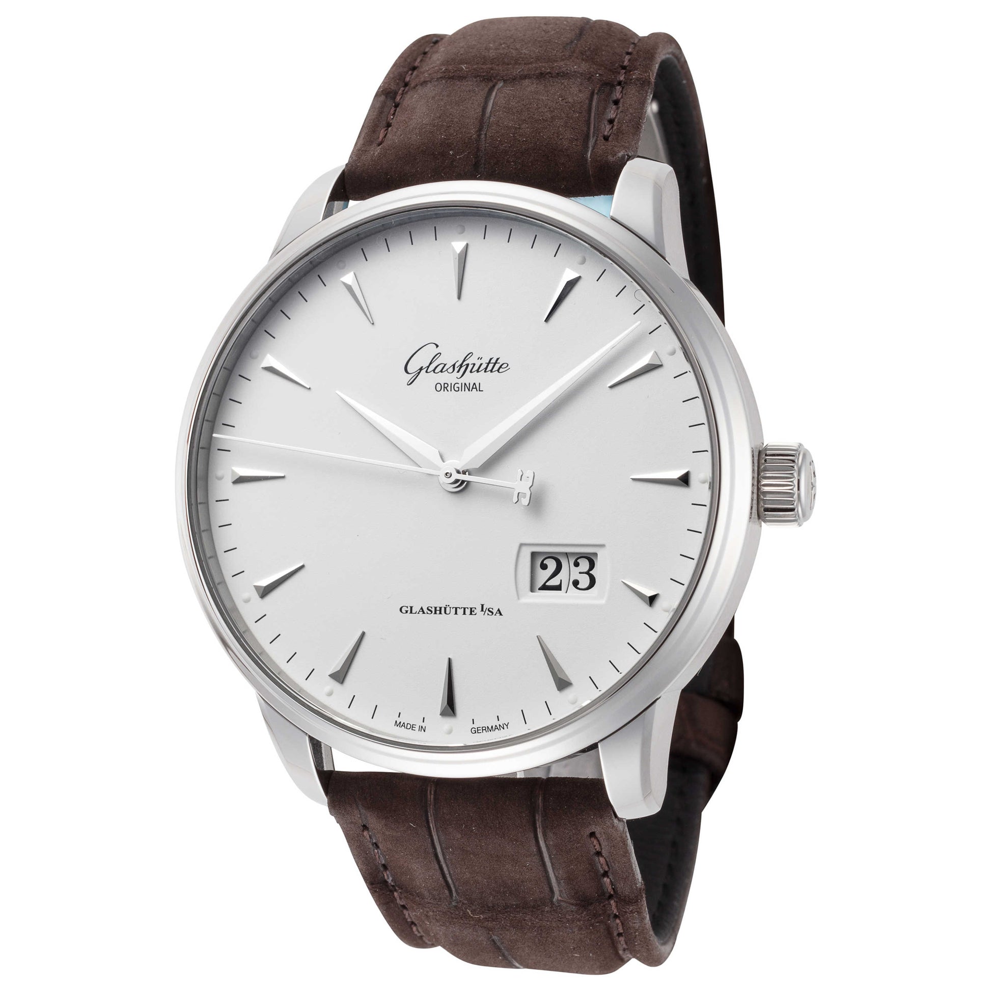 Front view of Glashutte Senator Excellence Panorama Men's Automatic Watch 1-36-03-05-02-31